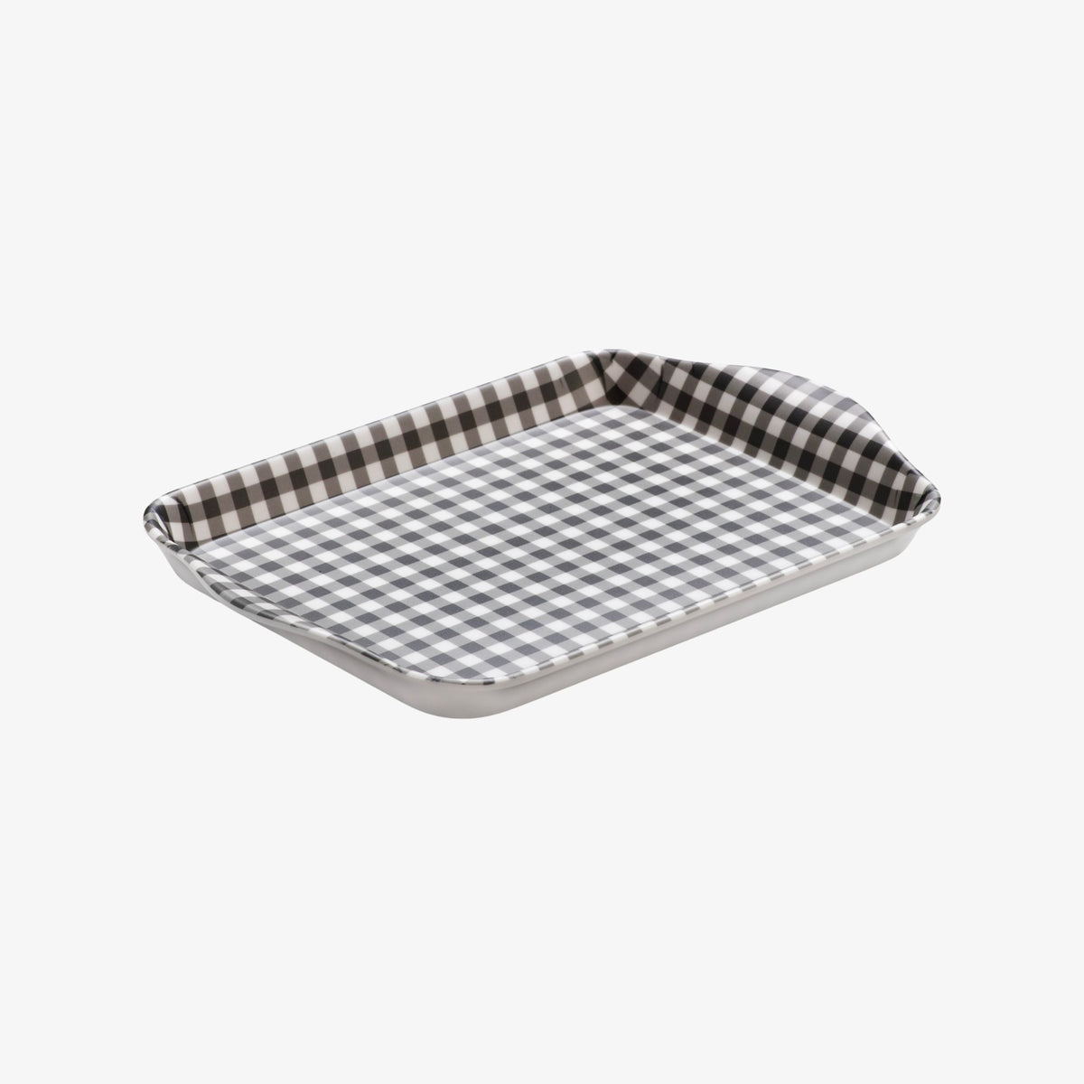 Melamine Gingham Tray, 18 x 14cm