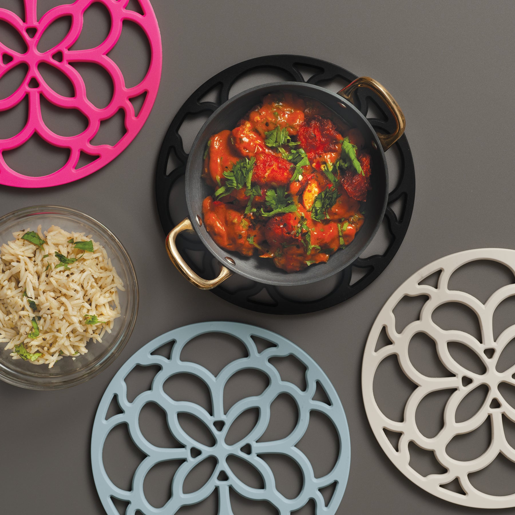 Silicone Heritage Circular Hot Mat Trivet, 20cm