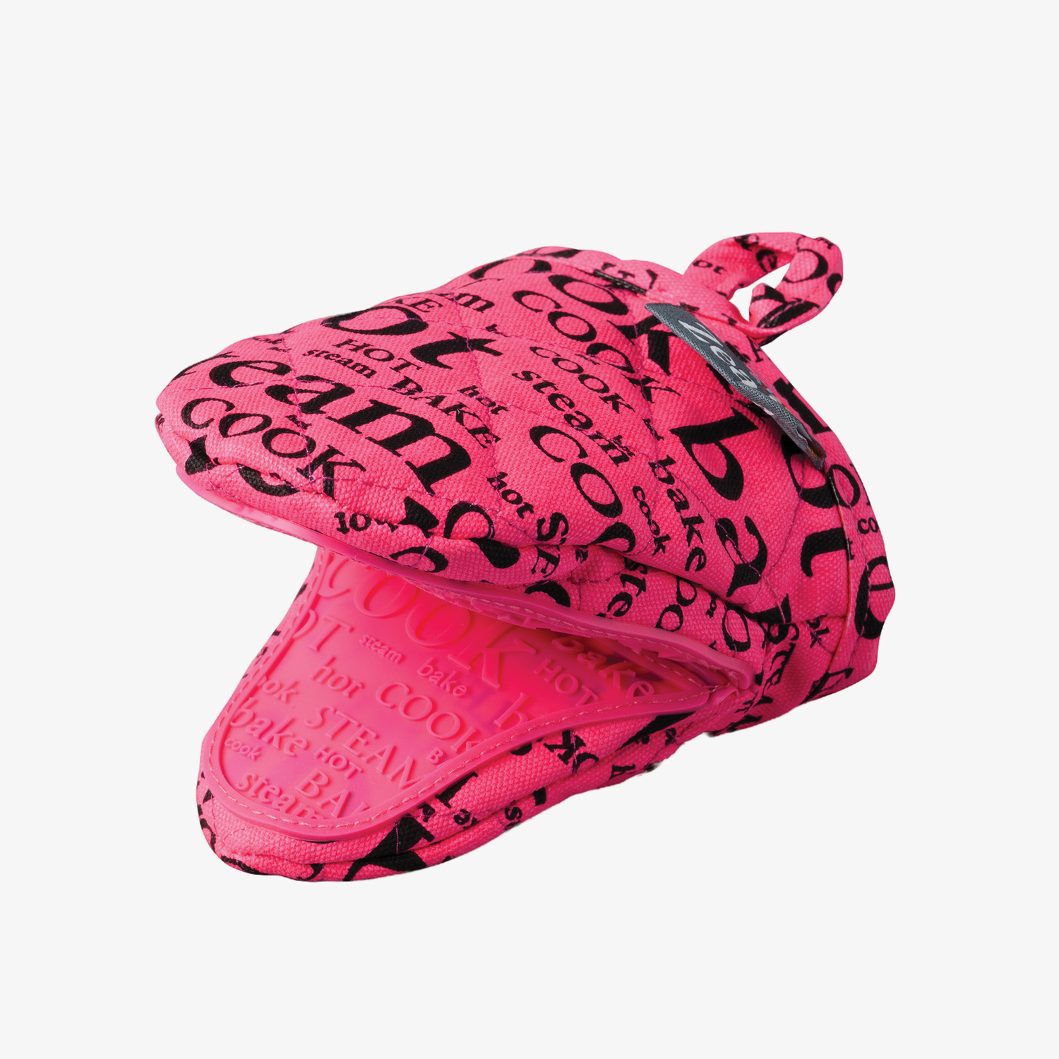 Silicone Hot Grab Mini Oven Mitt, Hot Print