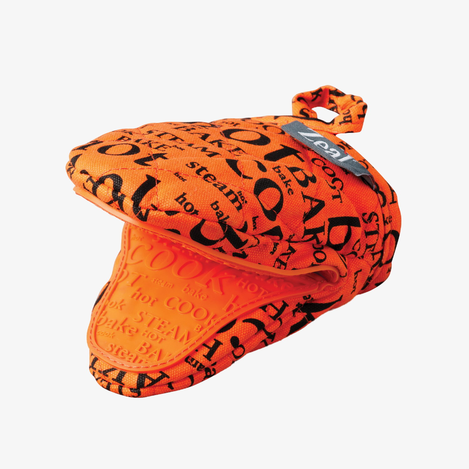 Silicone Hot Grab Mini Oven Mitt, Hot Print
