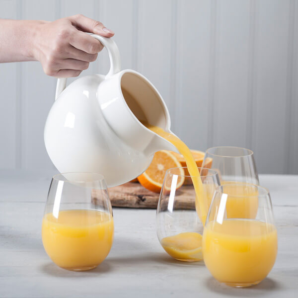 WM Bartleet Bellied Jug pouring orange juice