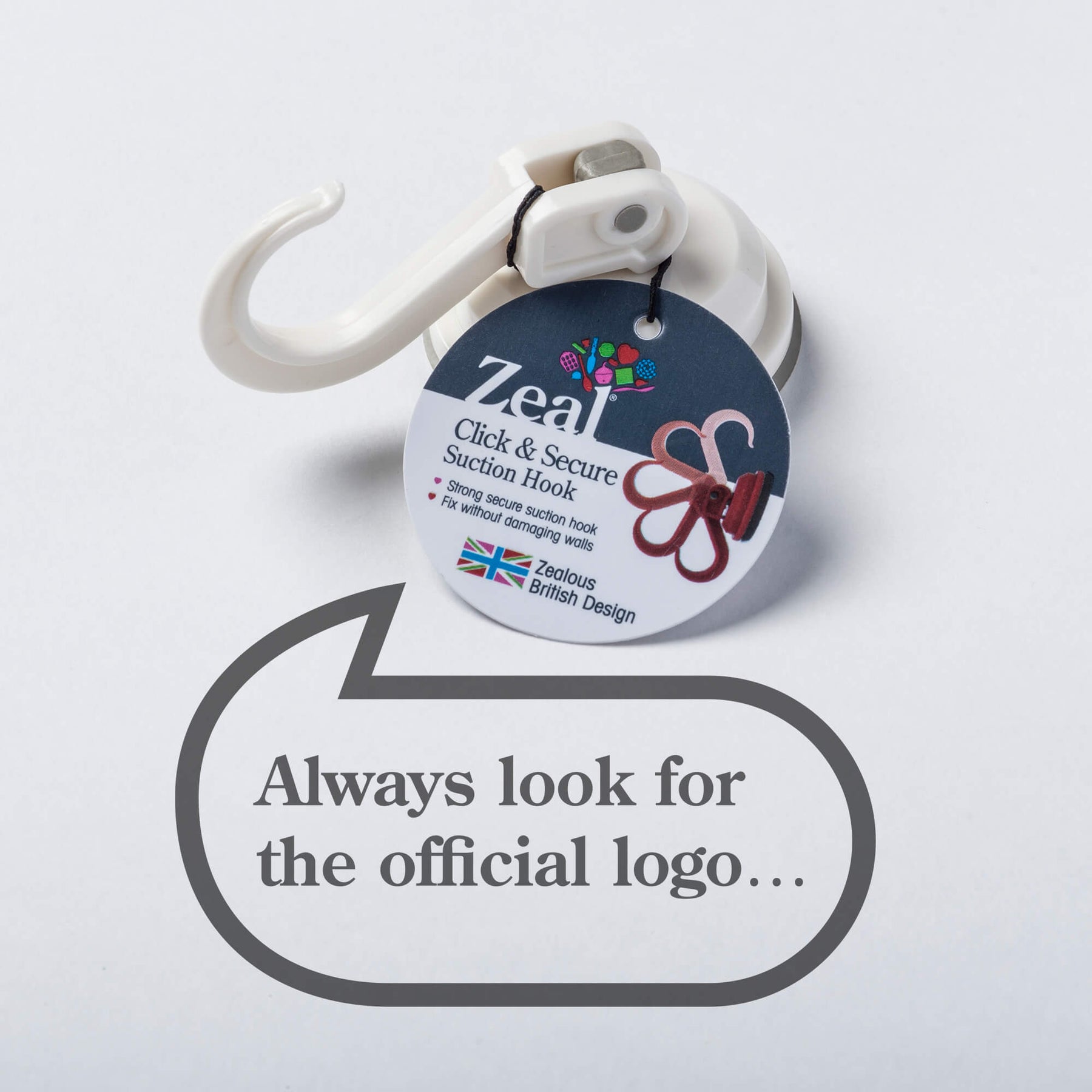 Suction Base Hook, Medium