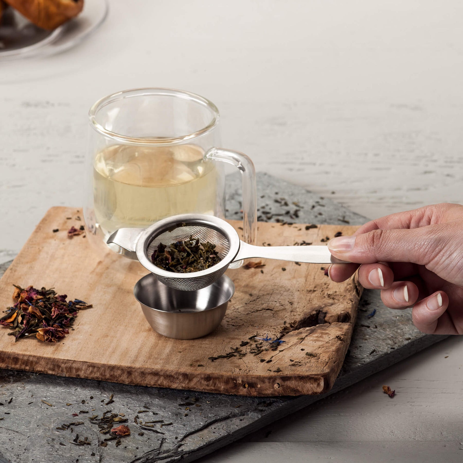 Tea Strainer Long Arm, Stainless Steel