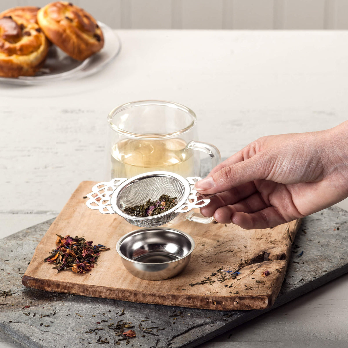Tea Strainer Fancy Handles, Stainless Steel