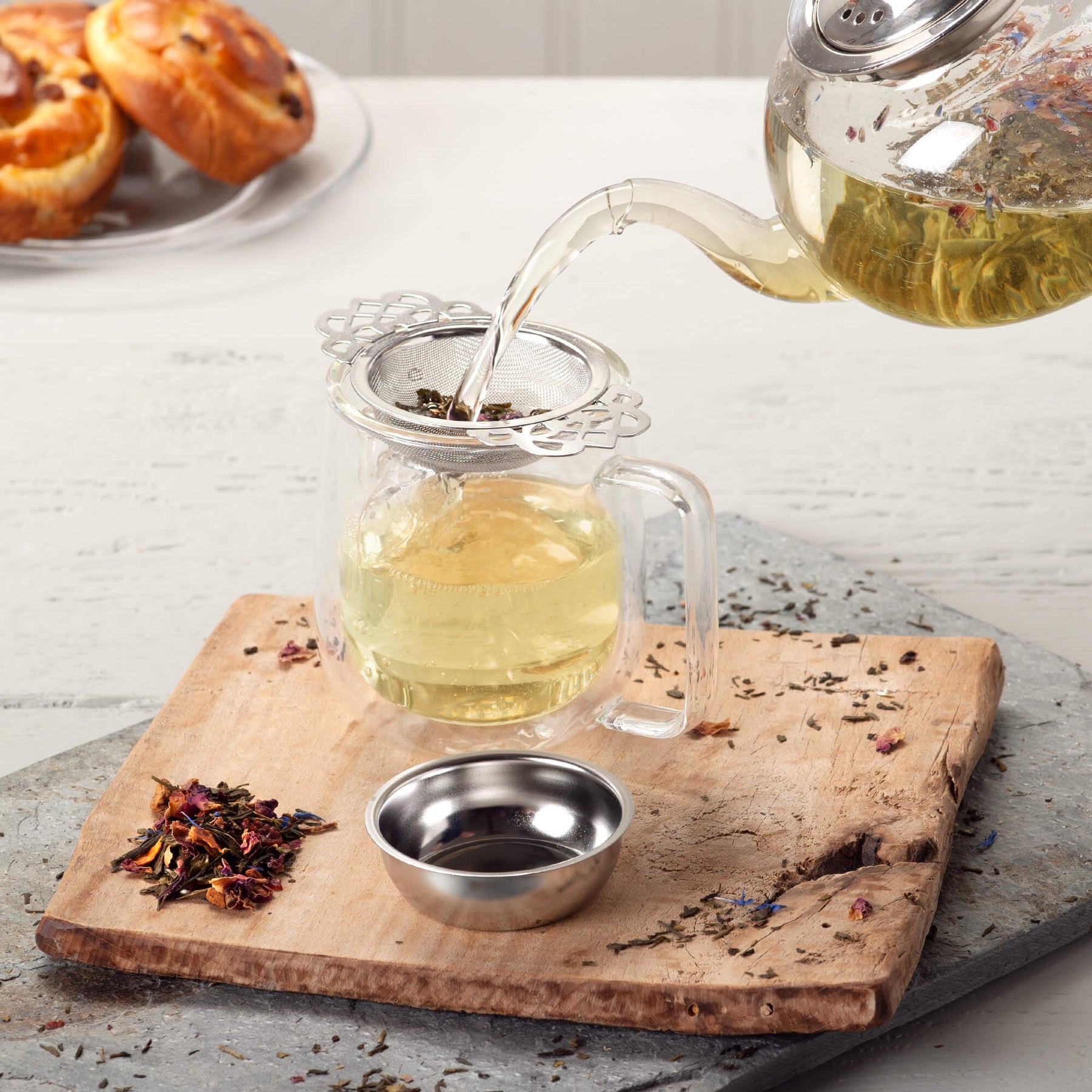 Tea Strainer Fancy Handles, Stainless Steel