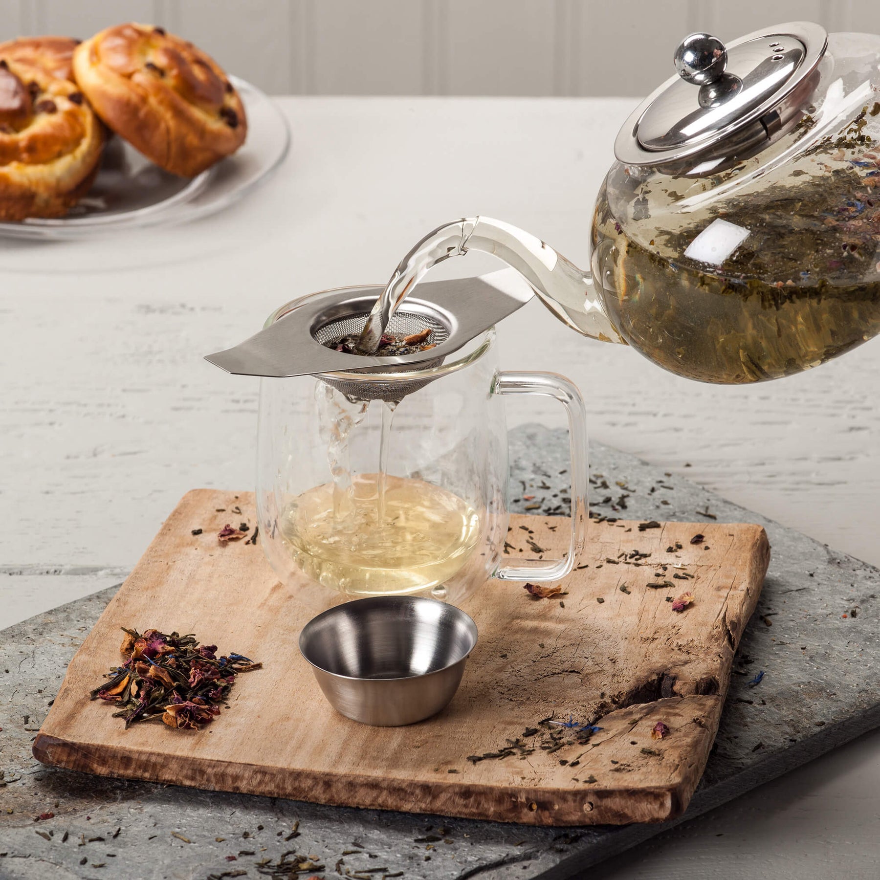 Double Armed Tea Strainer, Stainless Steel
