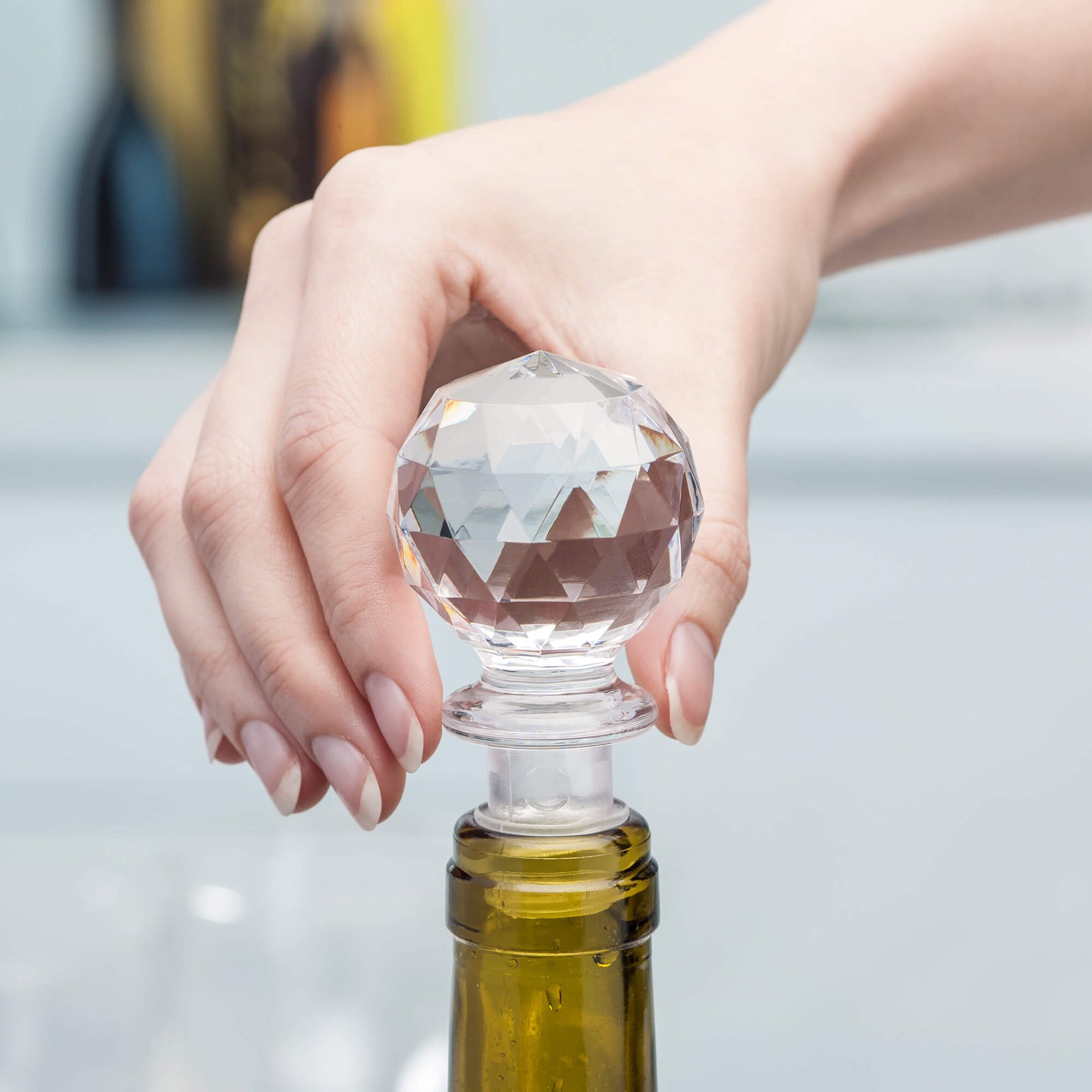 Crystal Bottle Stopper, Acrylic