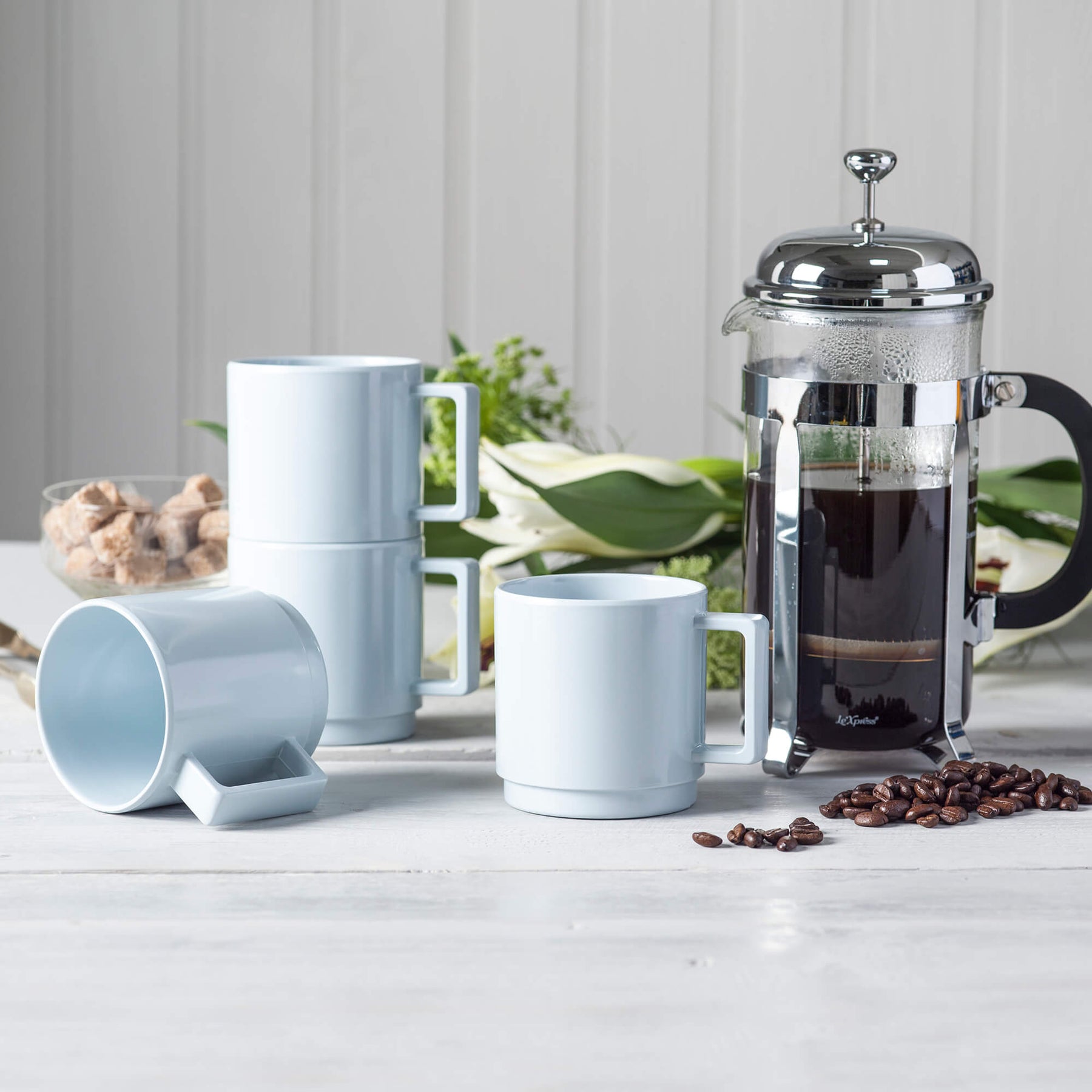 Melamine Stacking Mugs, Set of 4, 250ml