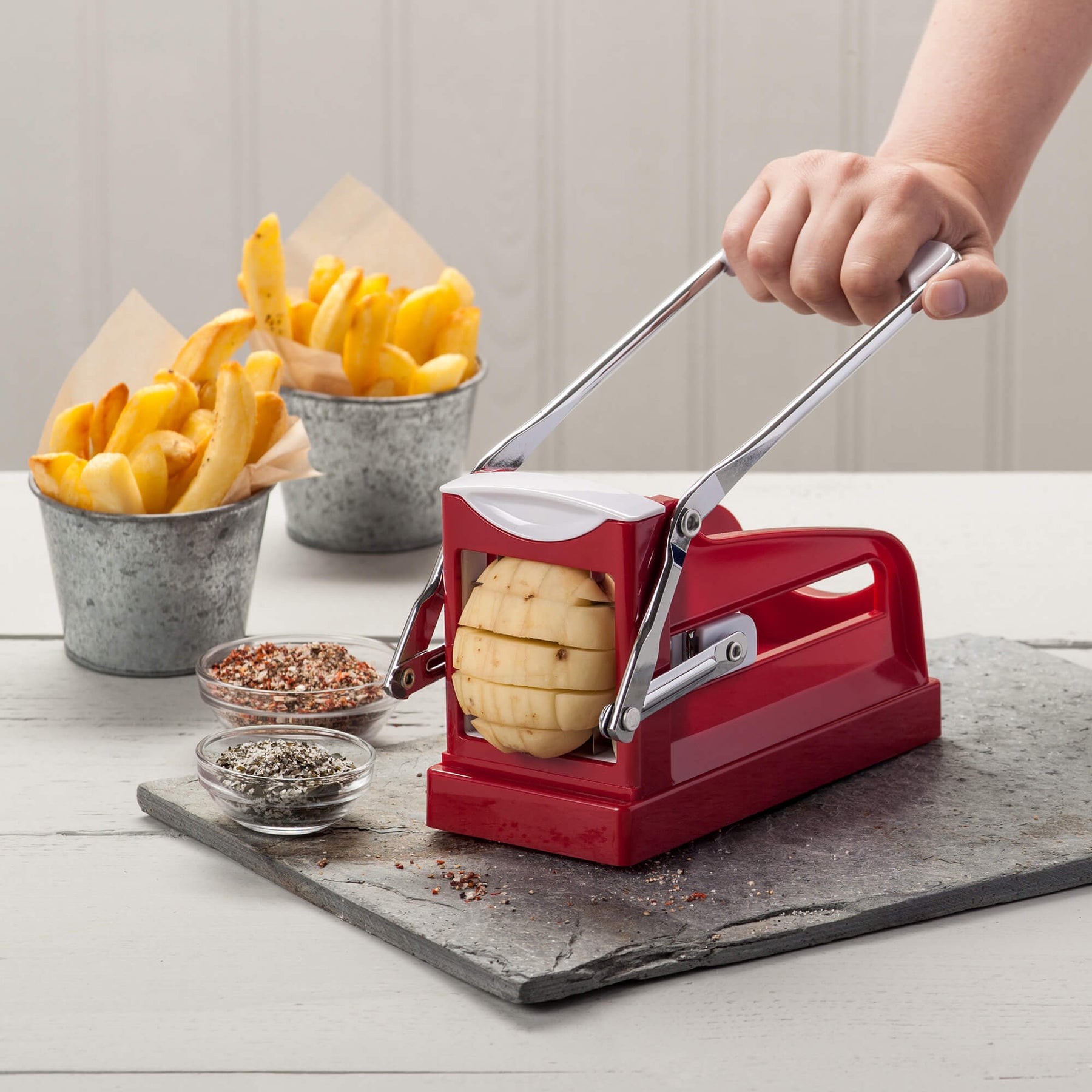 Potato Chipper ABS Body Suction Base, 2 Blades