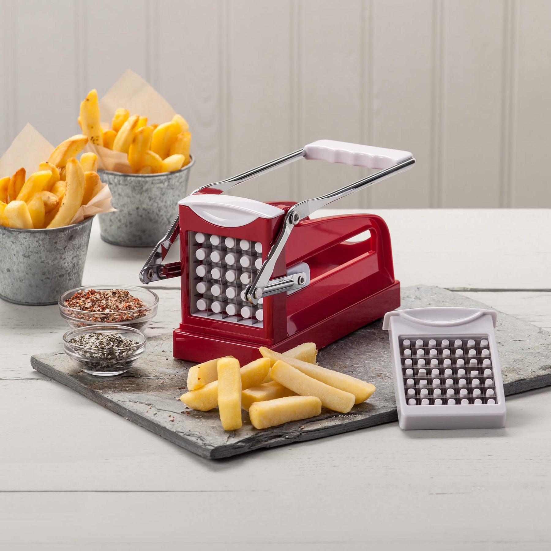 Potato Chipper ABS Body Suction Base, 2 Blades
