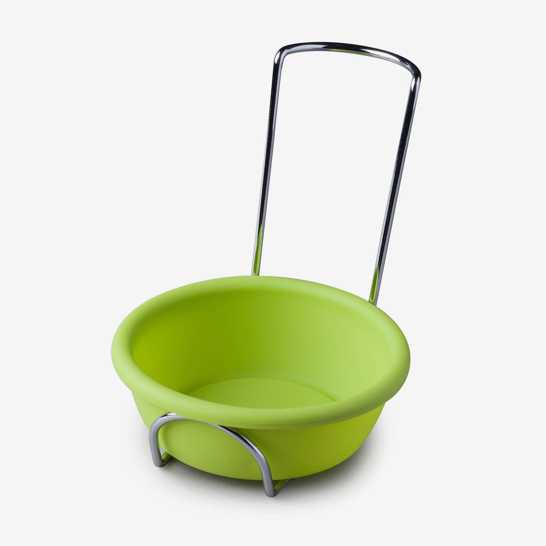 Silicone Spoon Rest and Basting Bowl with Chrome Stand