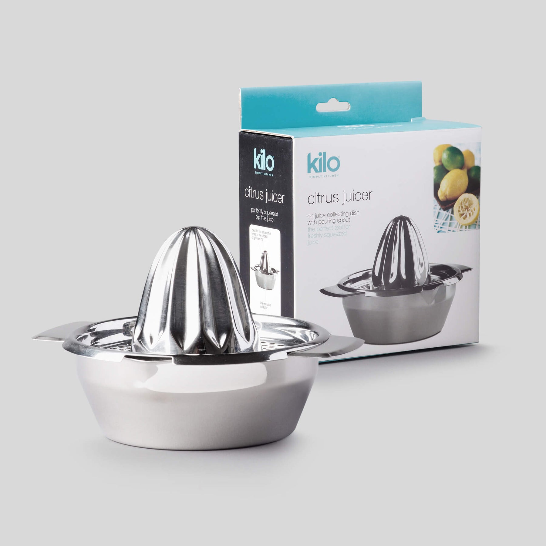 Stainless Steel Citrus Juicer with Dish