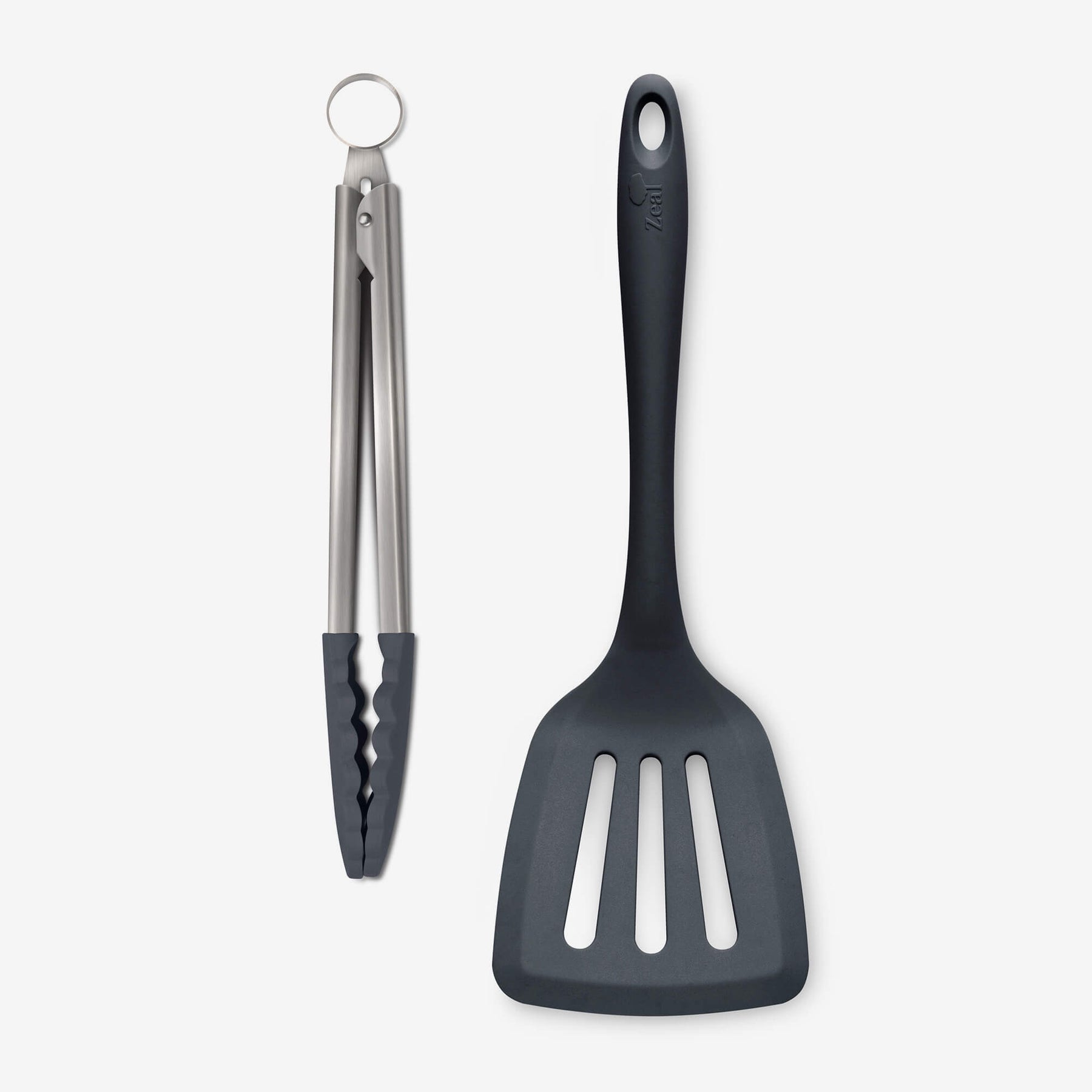 Silicone Kitchen Tongs & Slotted Turner Set