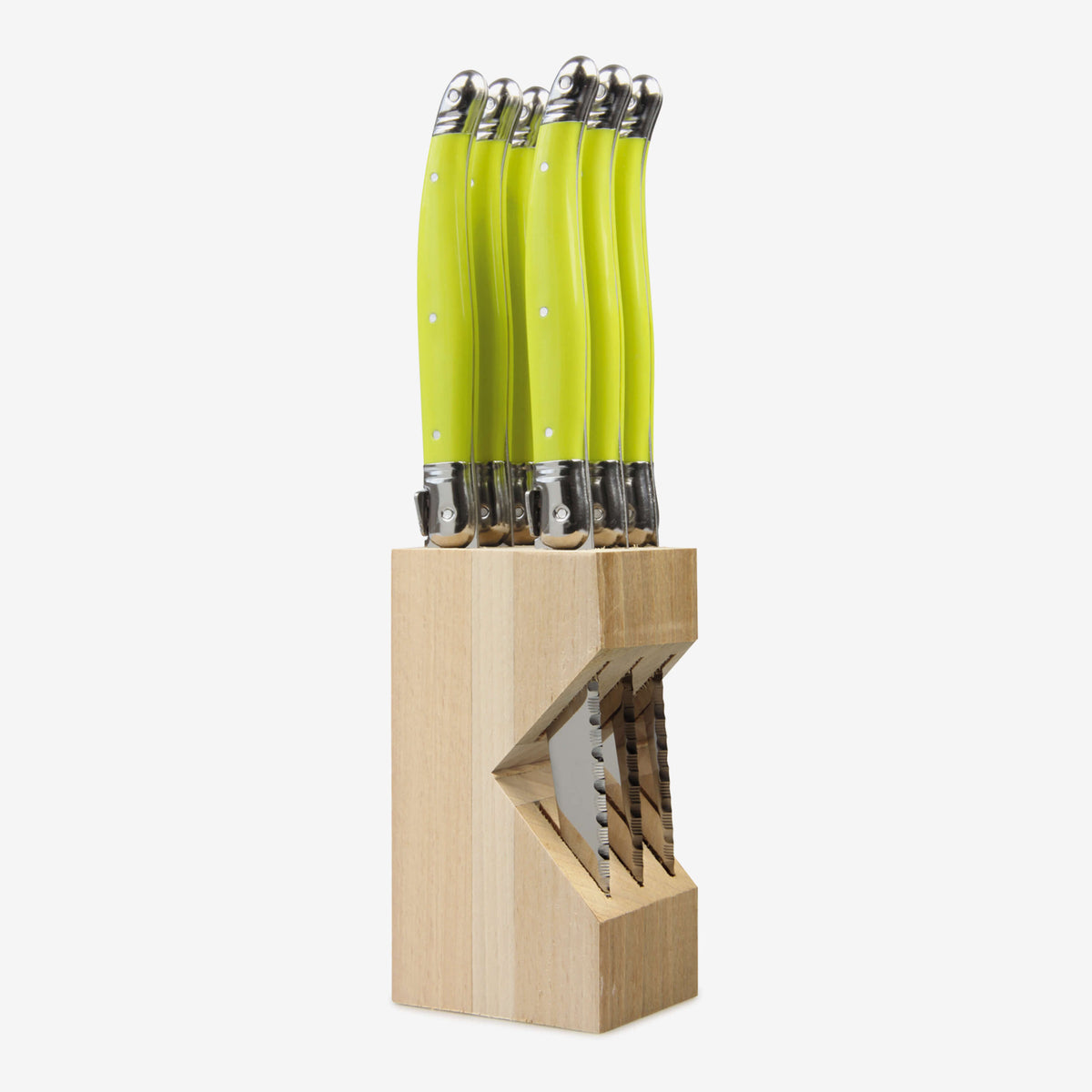 6 Piece Steak Knife Set in Wooden Block