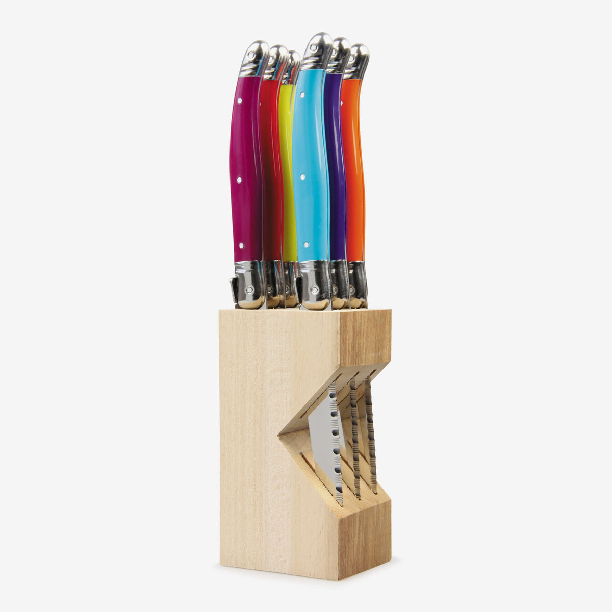 6 Piece Steak Knife Set in Wooden Block