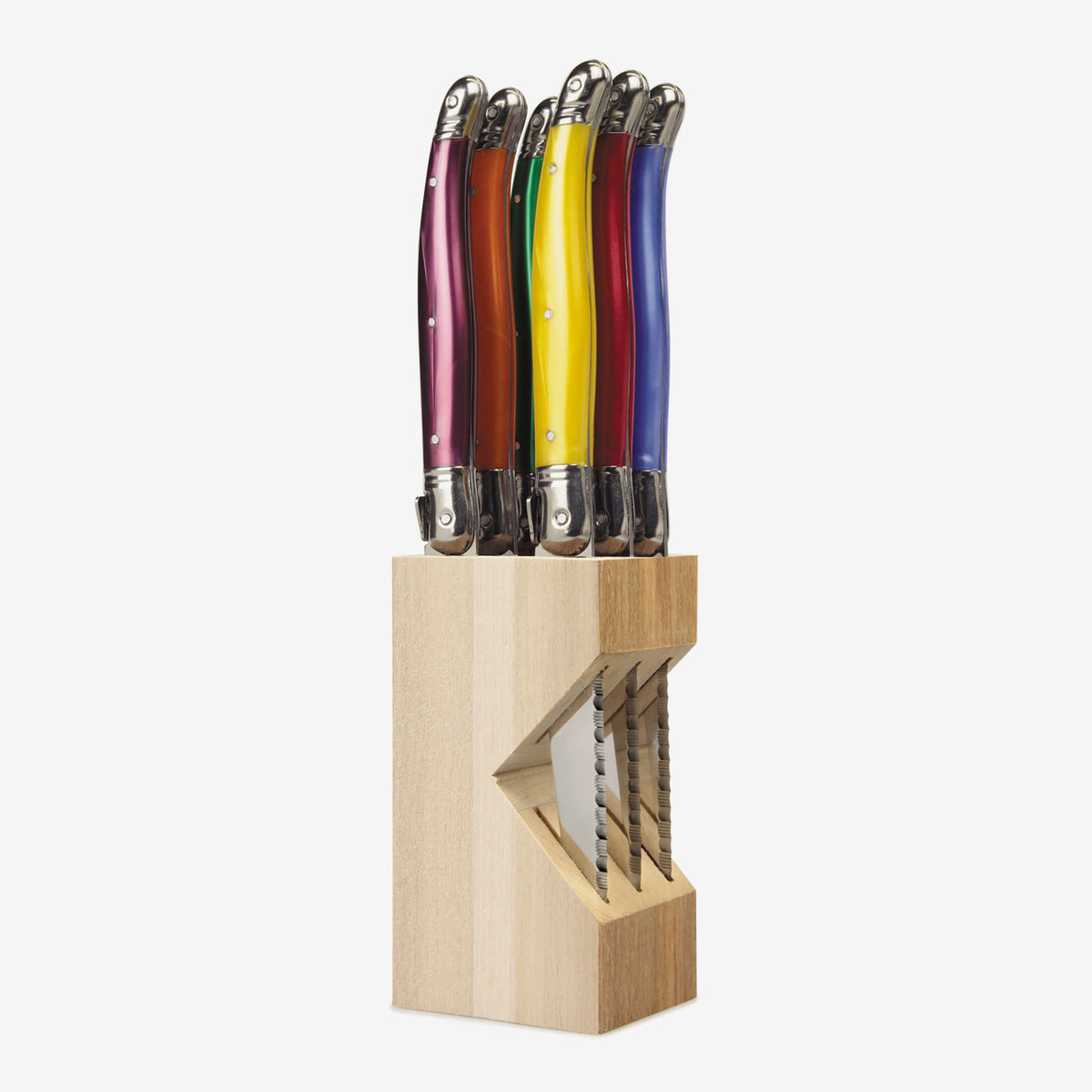 6 Piece Steak Knife Set in Wooden Block