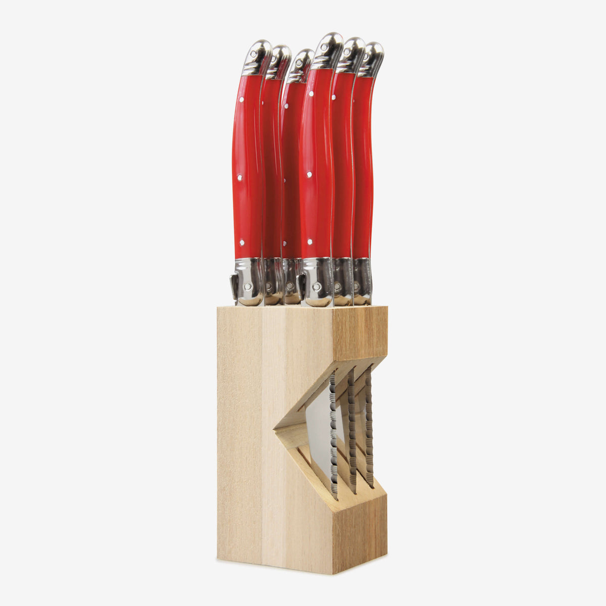 6 Piece Steak Knife Set in Wooden Block