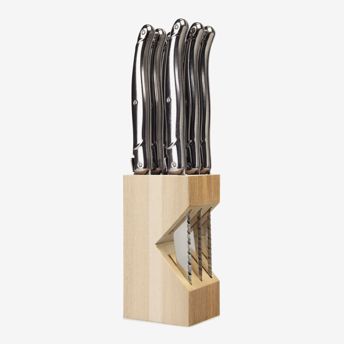 6 Piece Steak Knife Set in Wooden Block