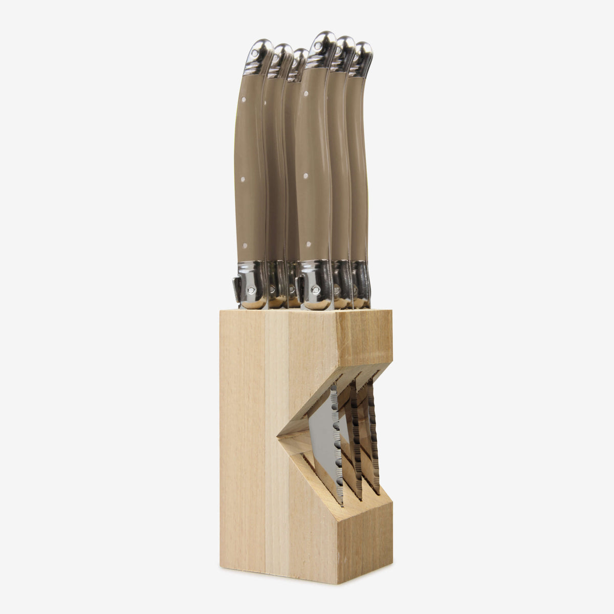 6 Piece Steak Knife Set in Wooden Block