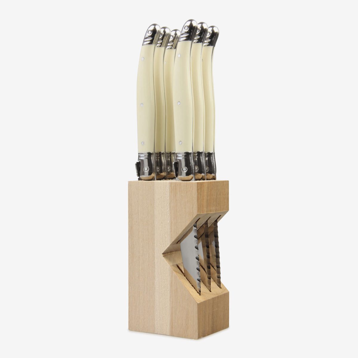 6 Piece Steak Knife Set in Wooden Block