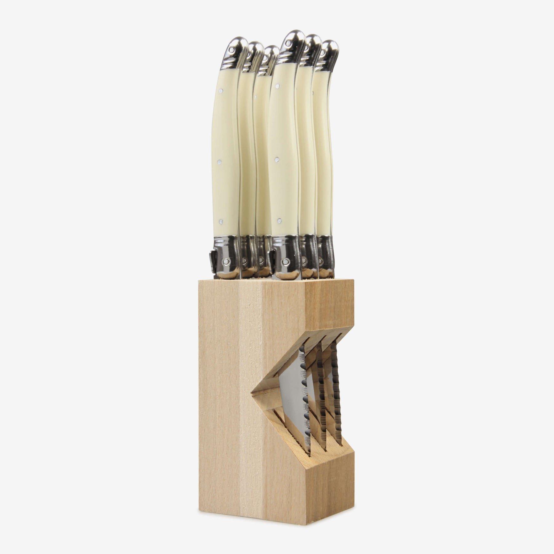 6 Piece Steak Knife Set in Wooden Block