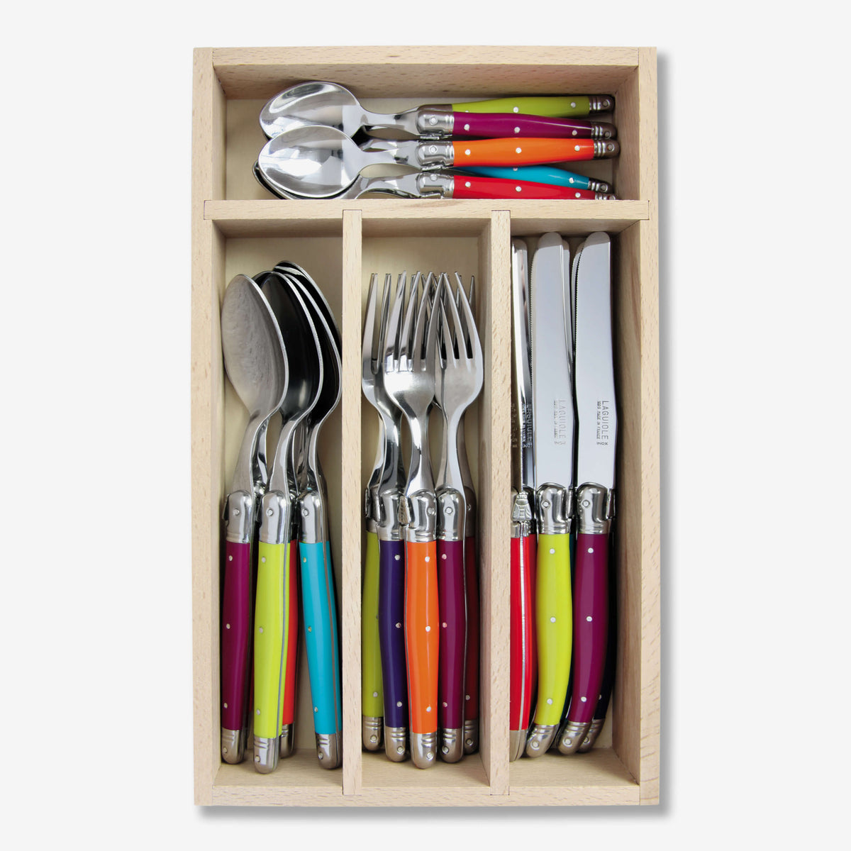 24 Piece Cutlery Set in Wooden Presentation Tray