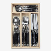 24 Piece Cutlery Set in Wooden Presentation Tray
