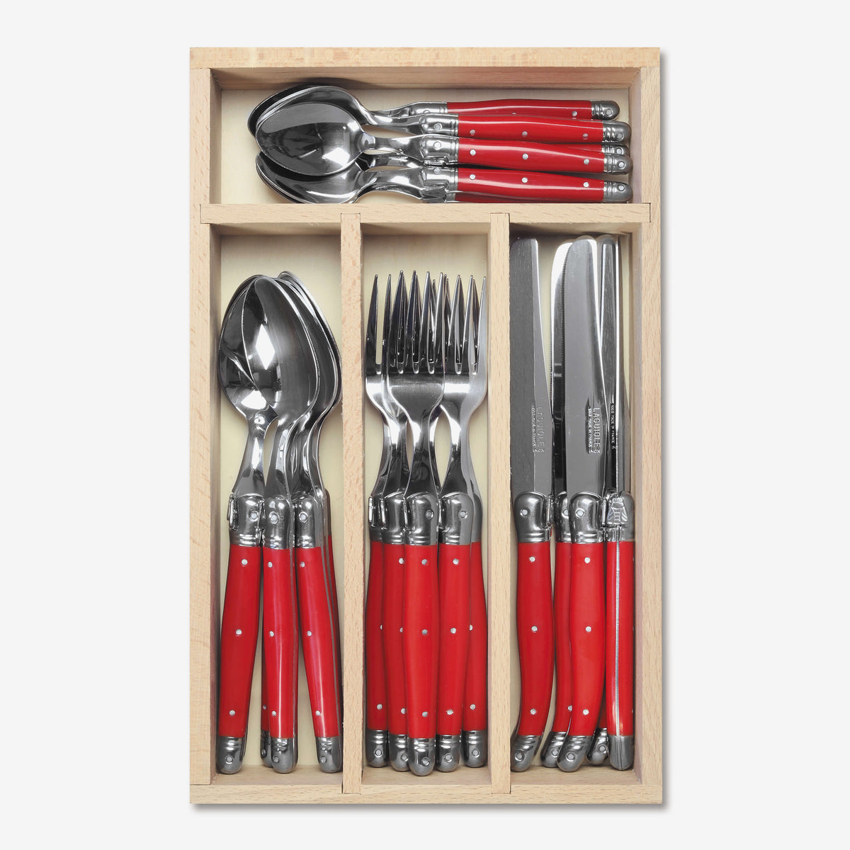 24 Piece Cutlery Set in Wooden Presentation Tray