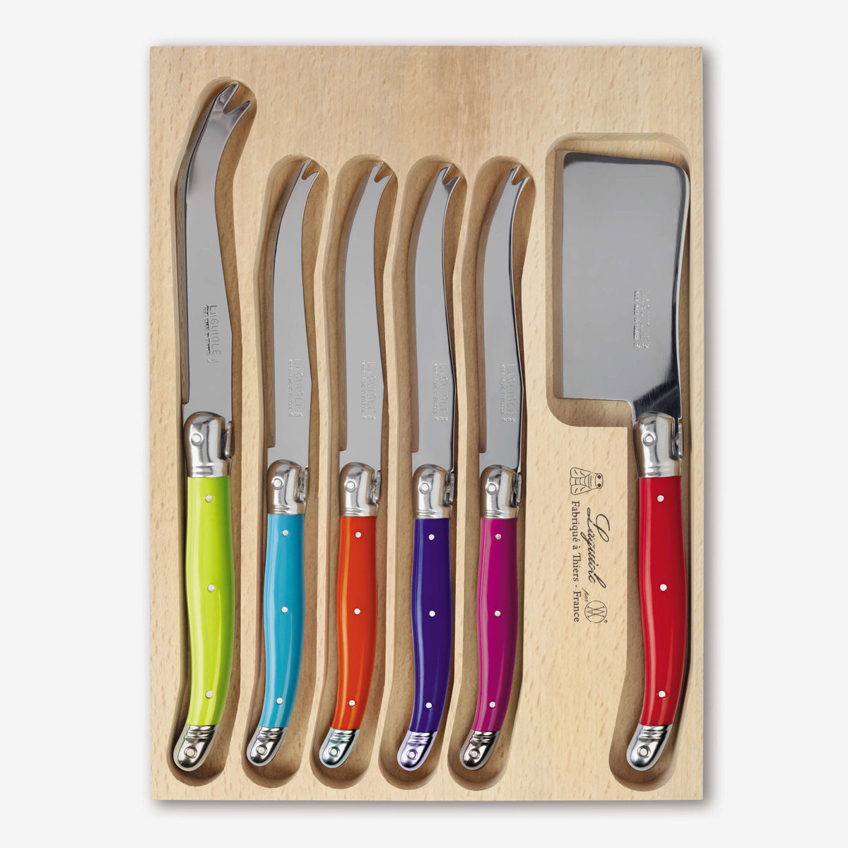 Cheese Knife & Cleaver Set in Tray
