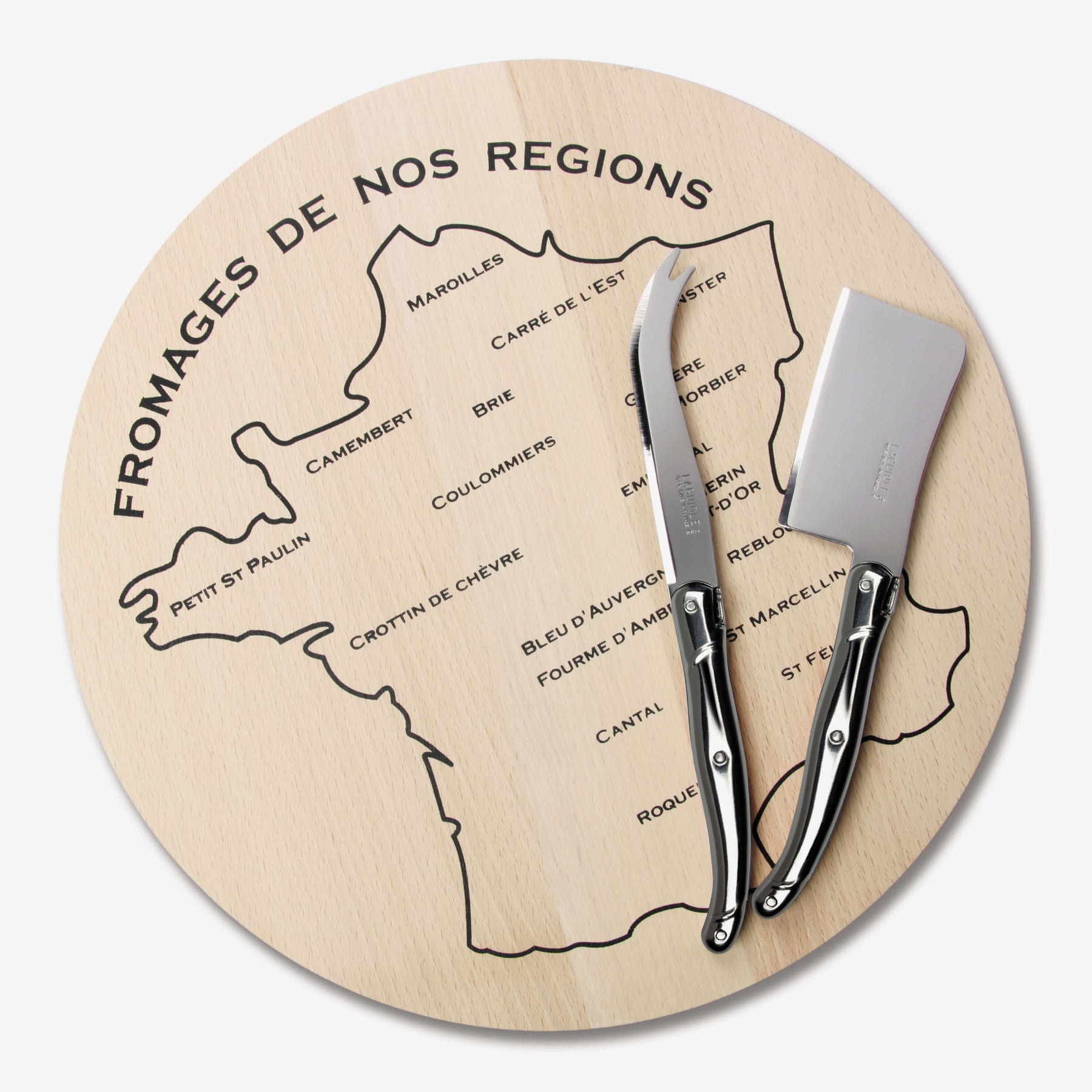 Cheese Knife and Cleaver Set with Cheese Board