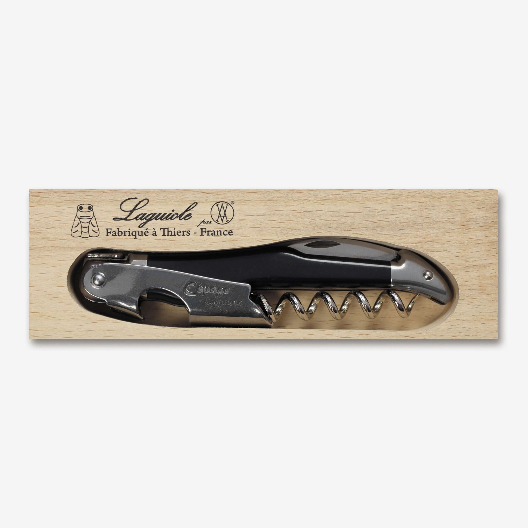 Waiters Friend Bottle Opener/Corkscrew in Wooden Tray