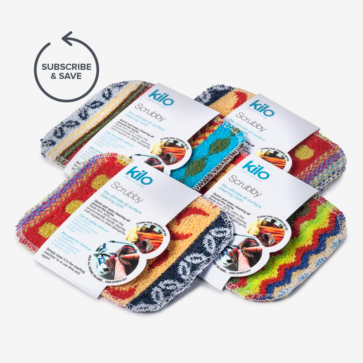 Eco Scrubby Cleaning Cloth Set of 4 (L48 x4)