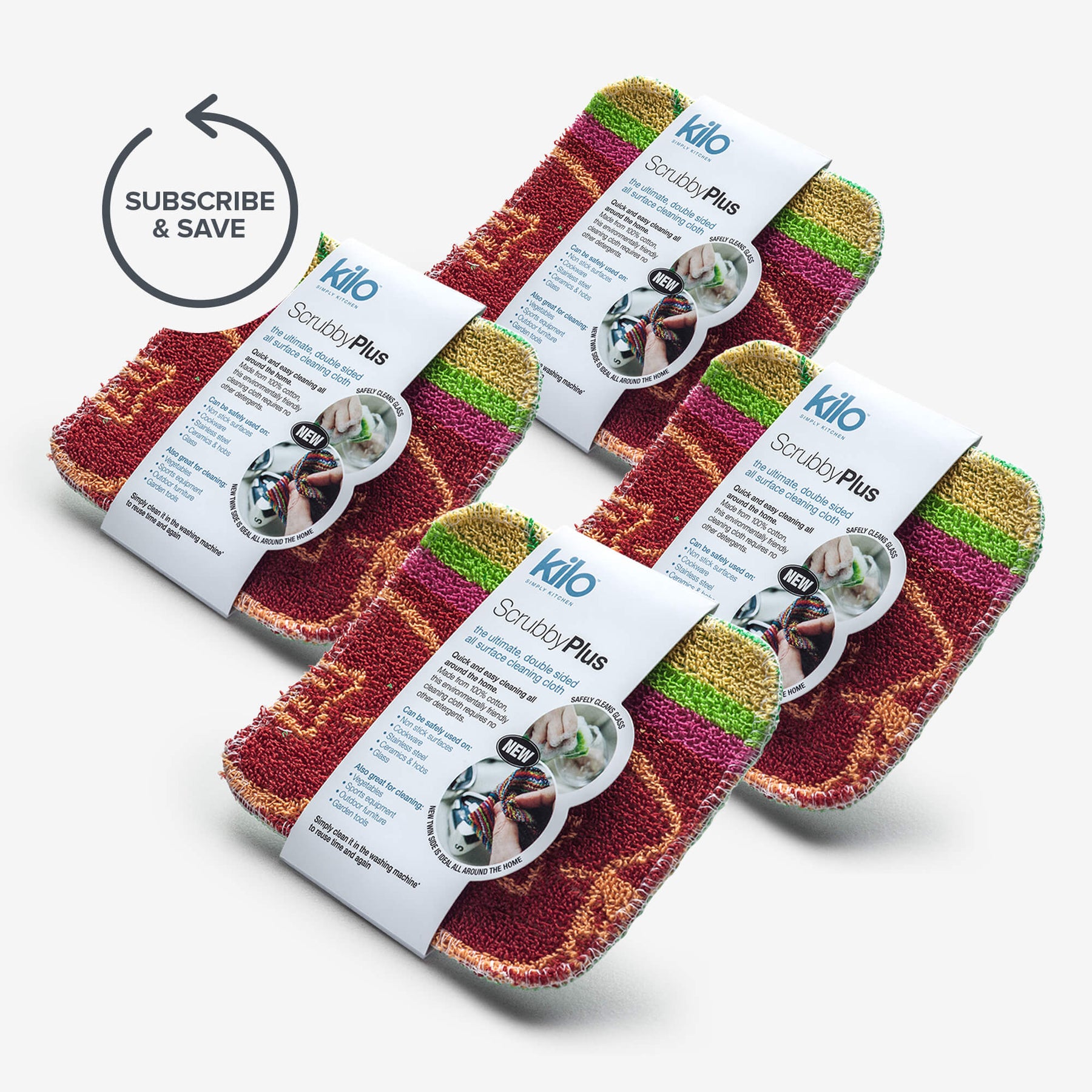 Eco Scrubby Plus Cleaning Cloth Set of 4 (L51 x4)