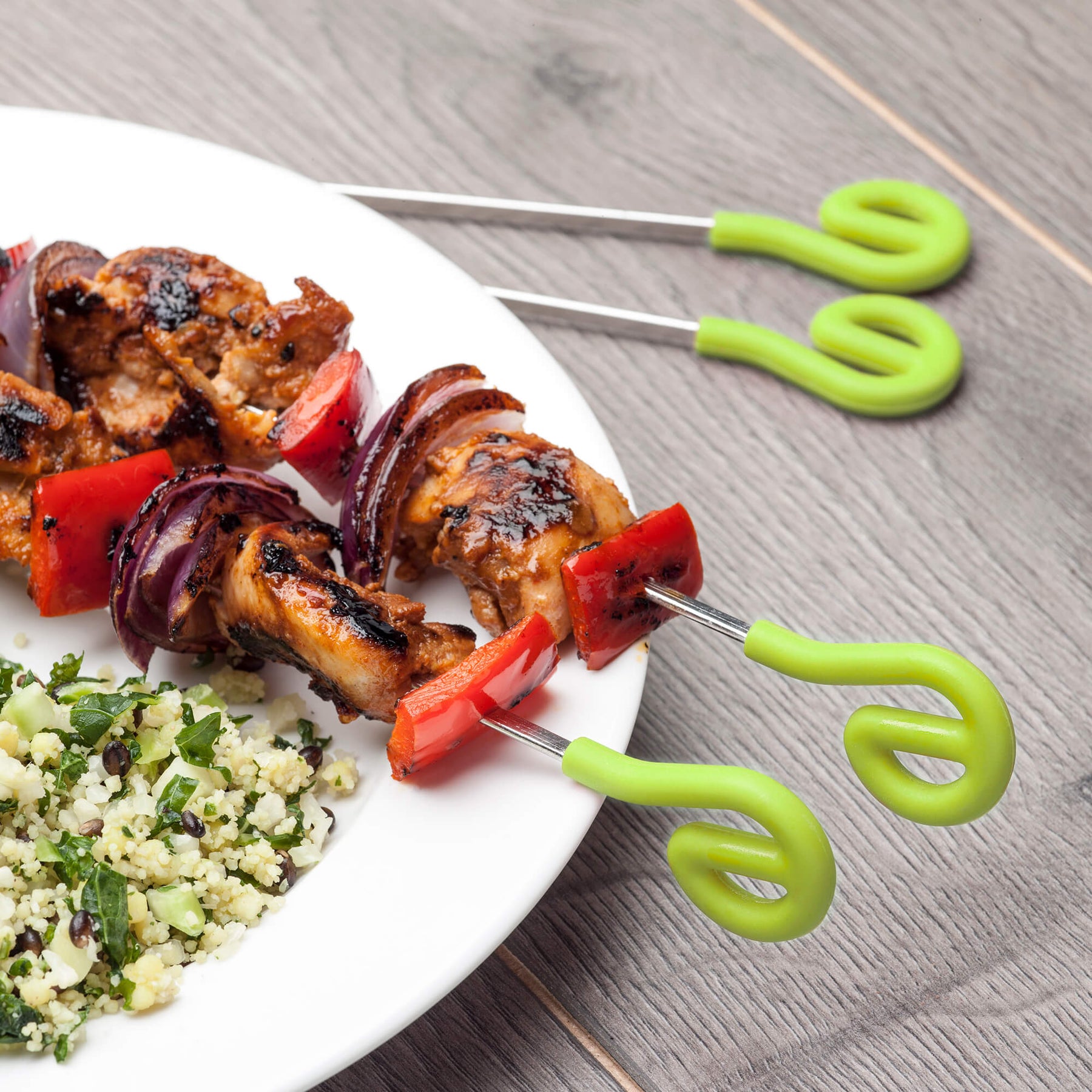 Skewers with Silicone Top, Set of 4, Available in 2 Sizes