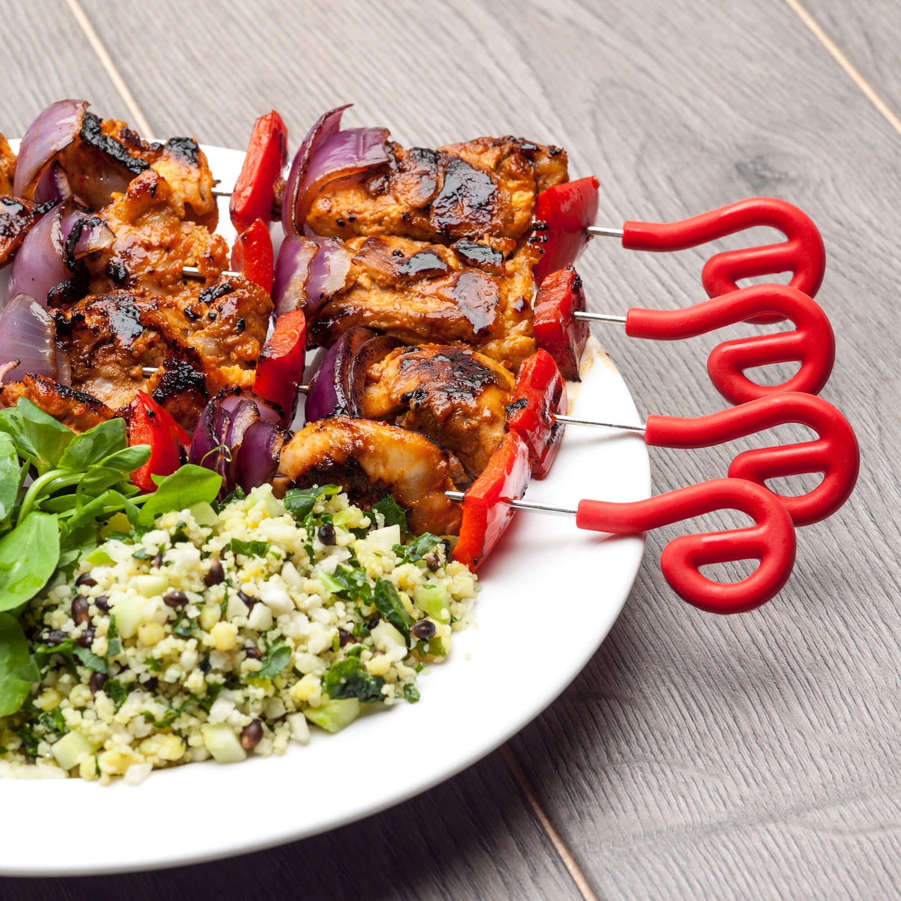 Skewers with Silicone Top, Set of 4, Available in 2 Sizes