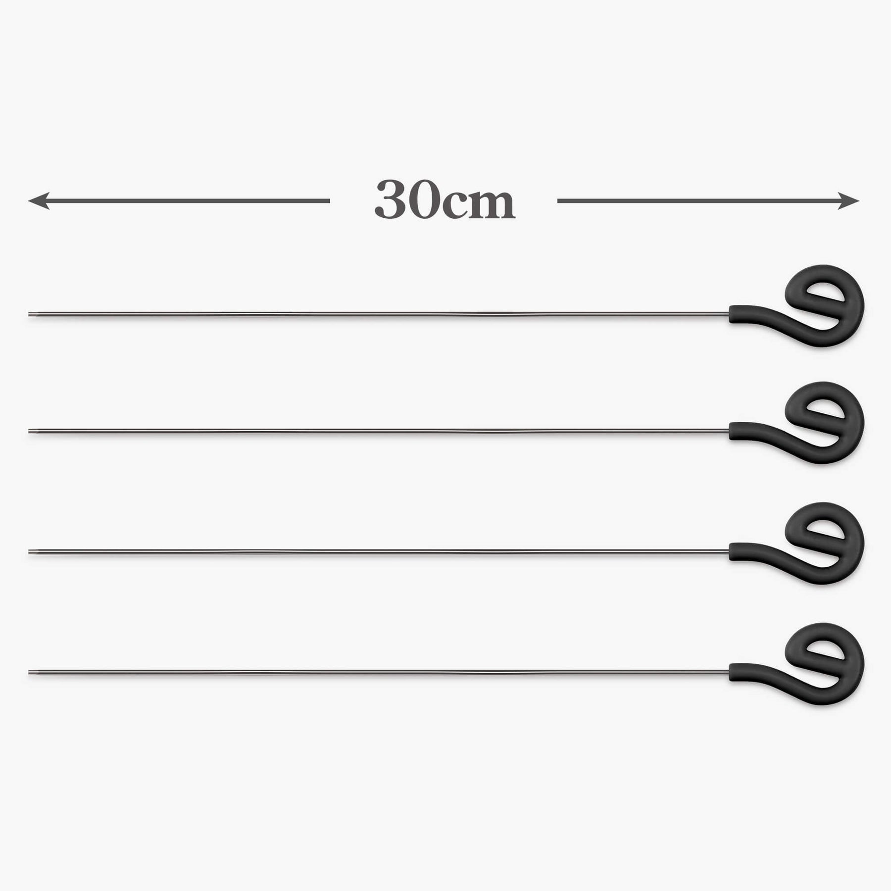Skewers with Silicone Top, Set of 4, Available in 2 Sizes