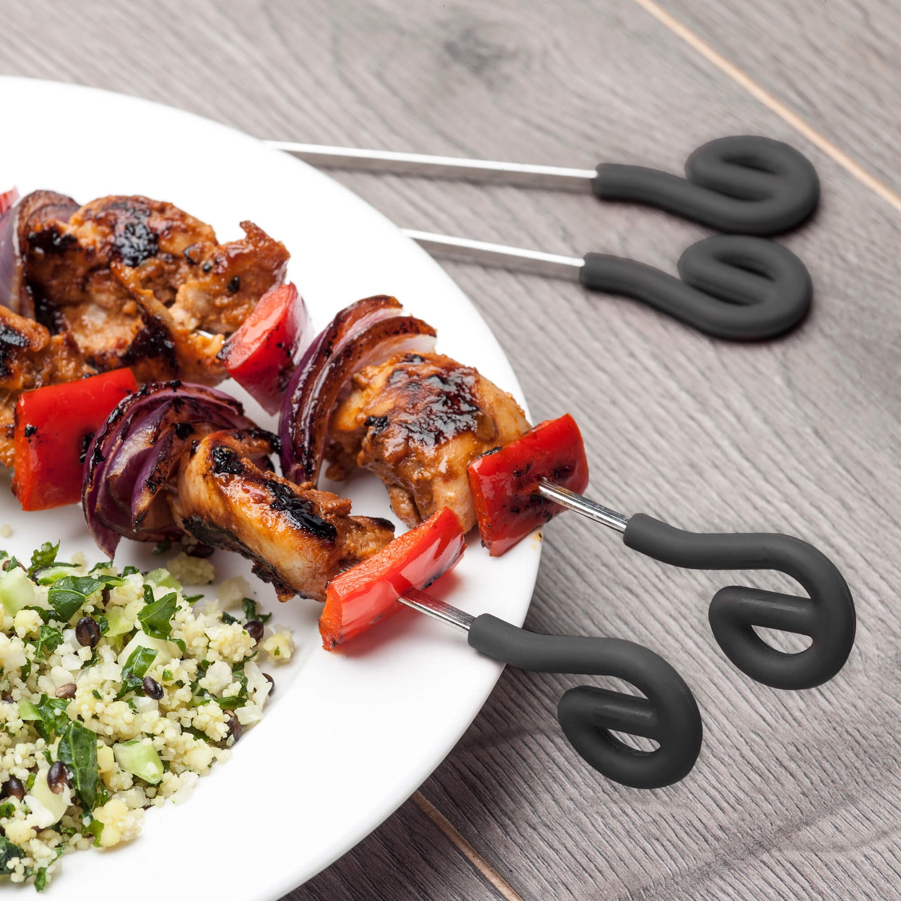 Skewers with Silicone Top, Set of 4, Available in 2 Sizes