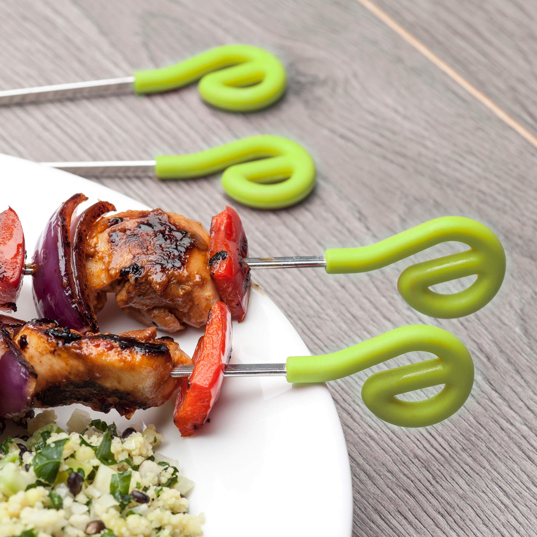 Skewers with Silicone Top, Set of 4, Available in 2 Sizes