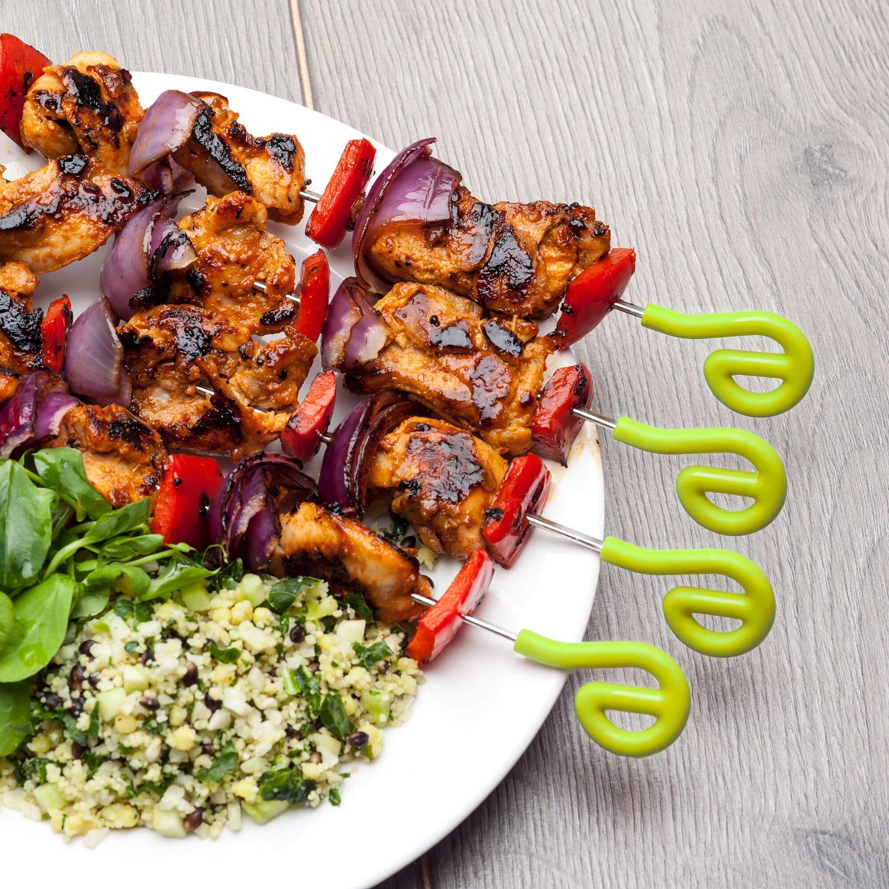 Skewers with Silicone Top, Set of 4, Available in 2 Sizes