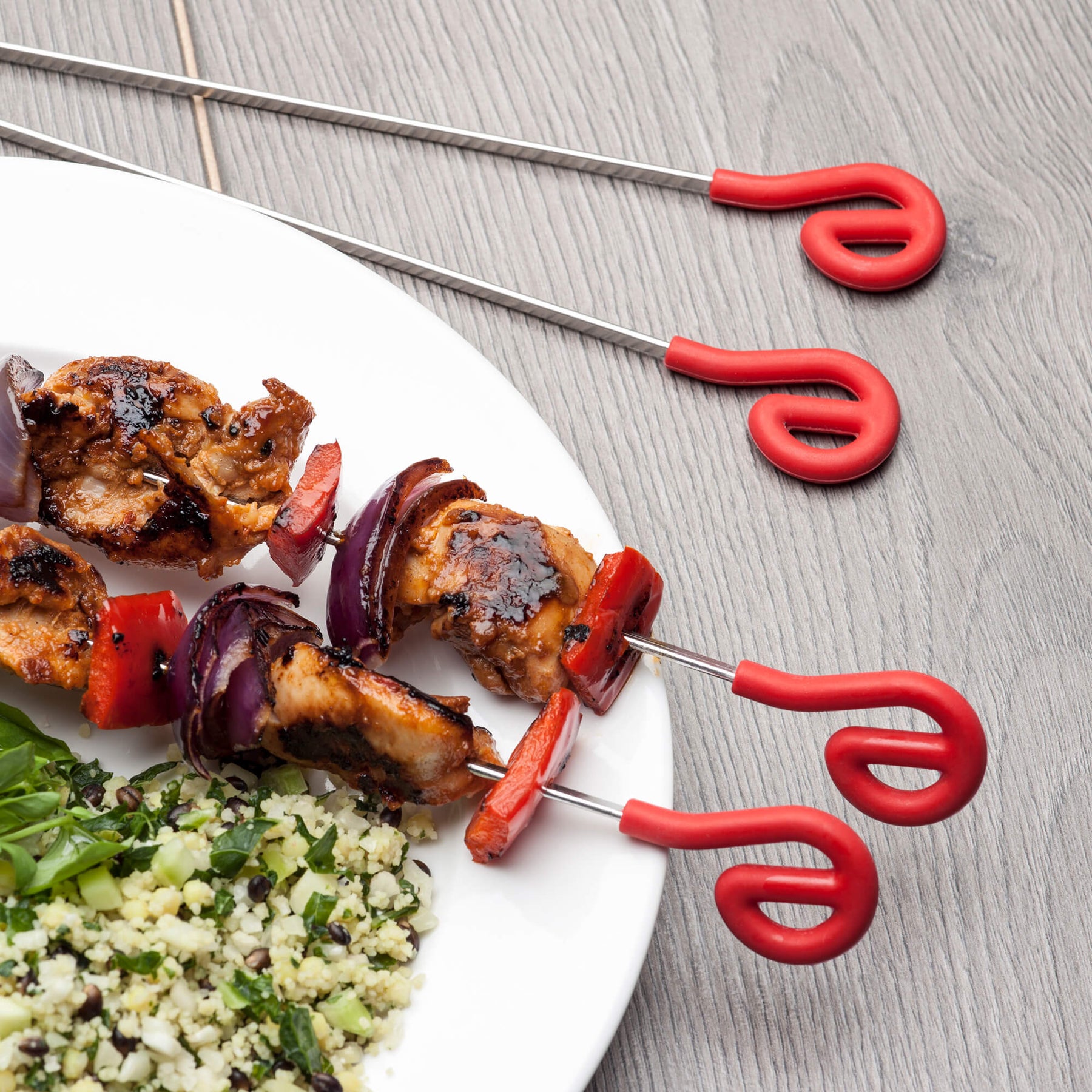 Skewers with Silicone Top, Set of 4, Available in 2 Sizes