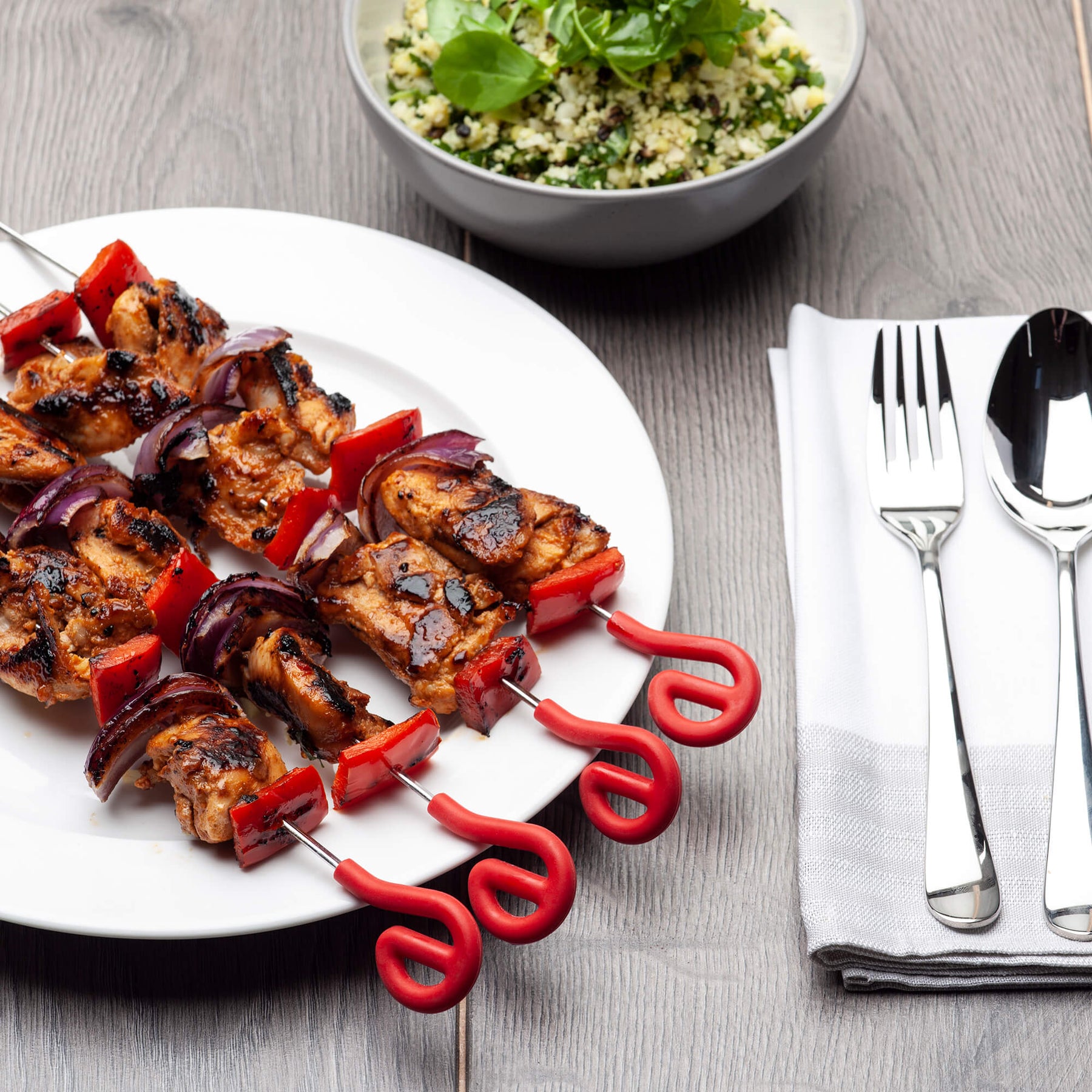 Skewers with Silicone Top, Set of 4, Available in 2 Sizes