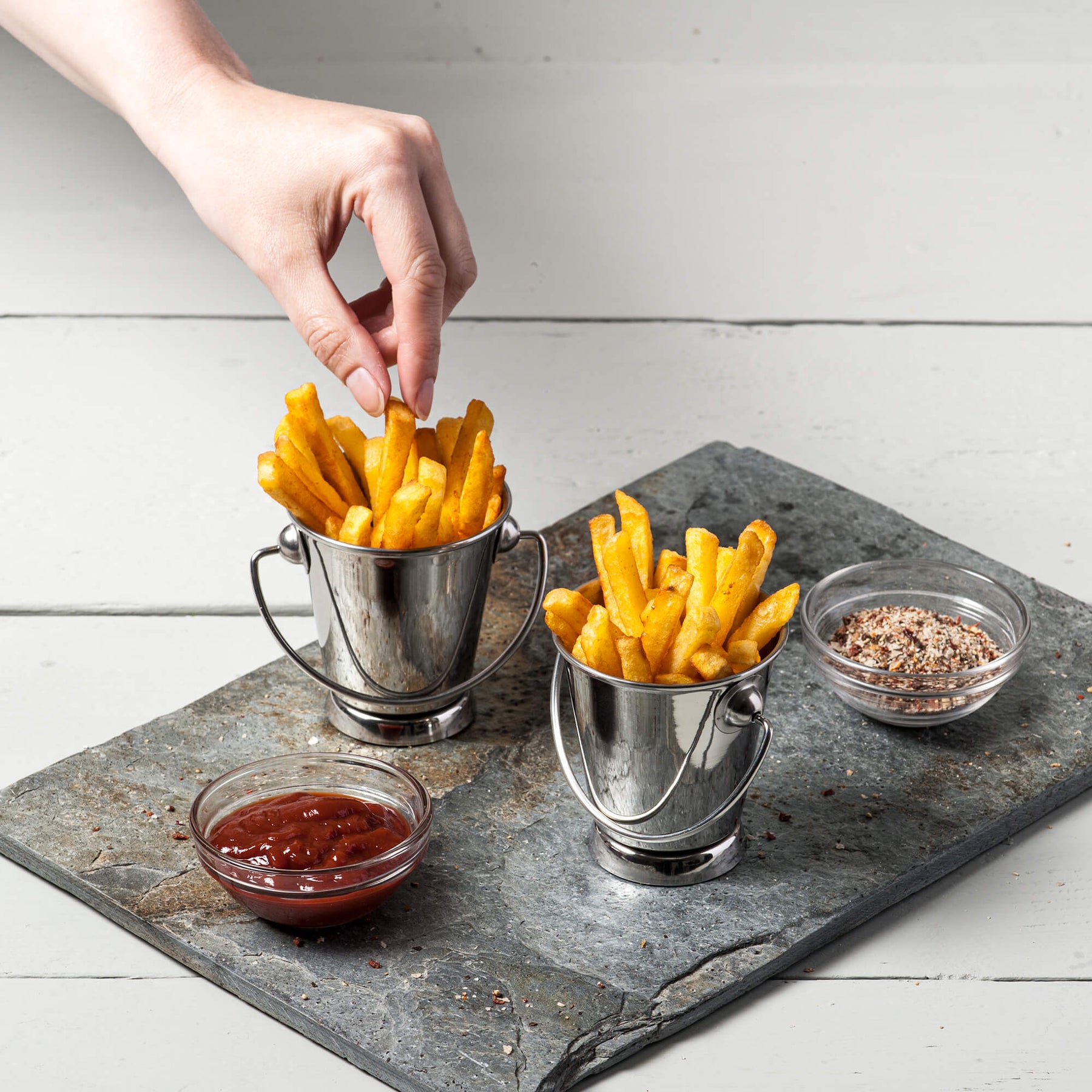Mini Stainless Steel Serving Bucket, Set of 2