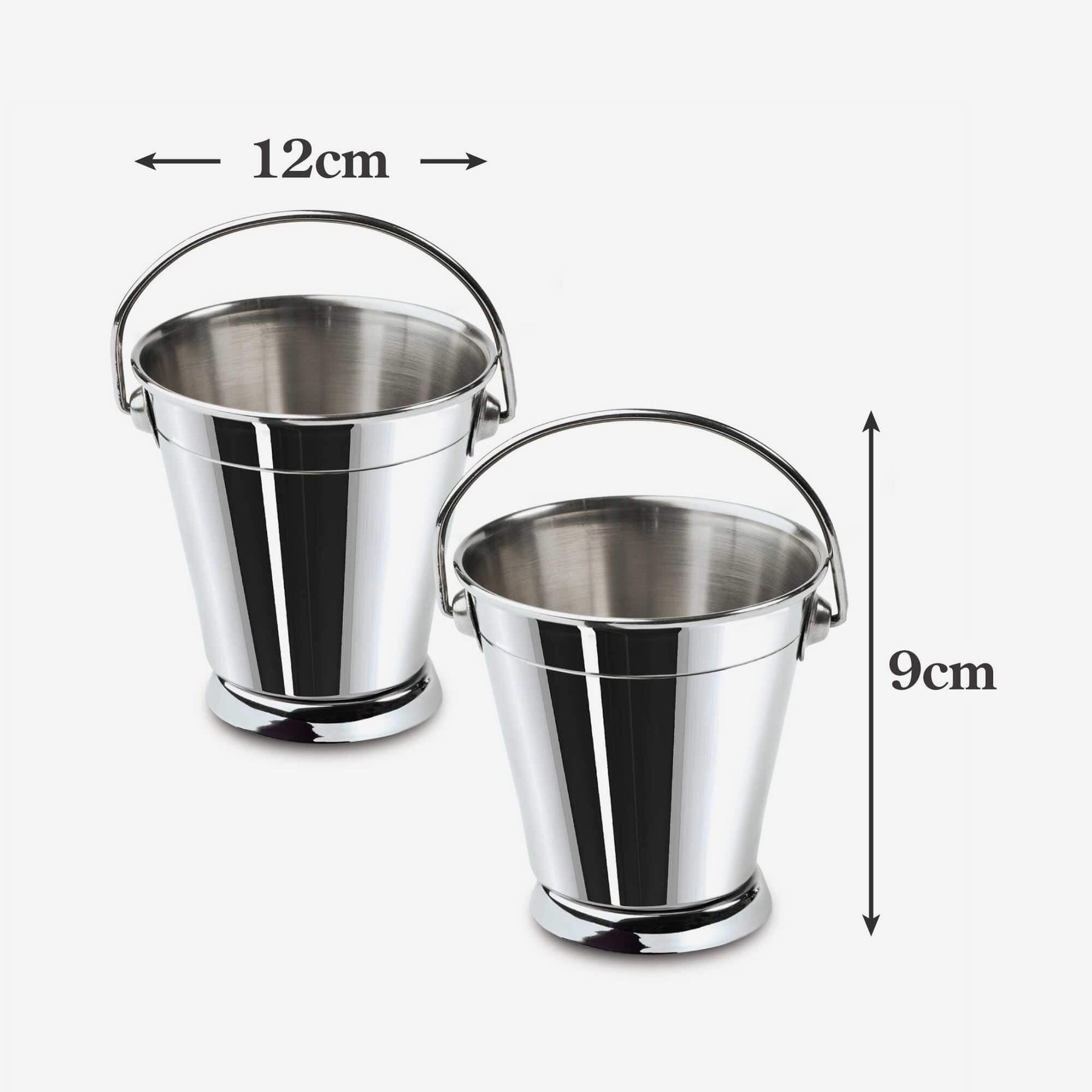 Mini Stainless Steel Serving Bucket, Set of 2
