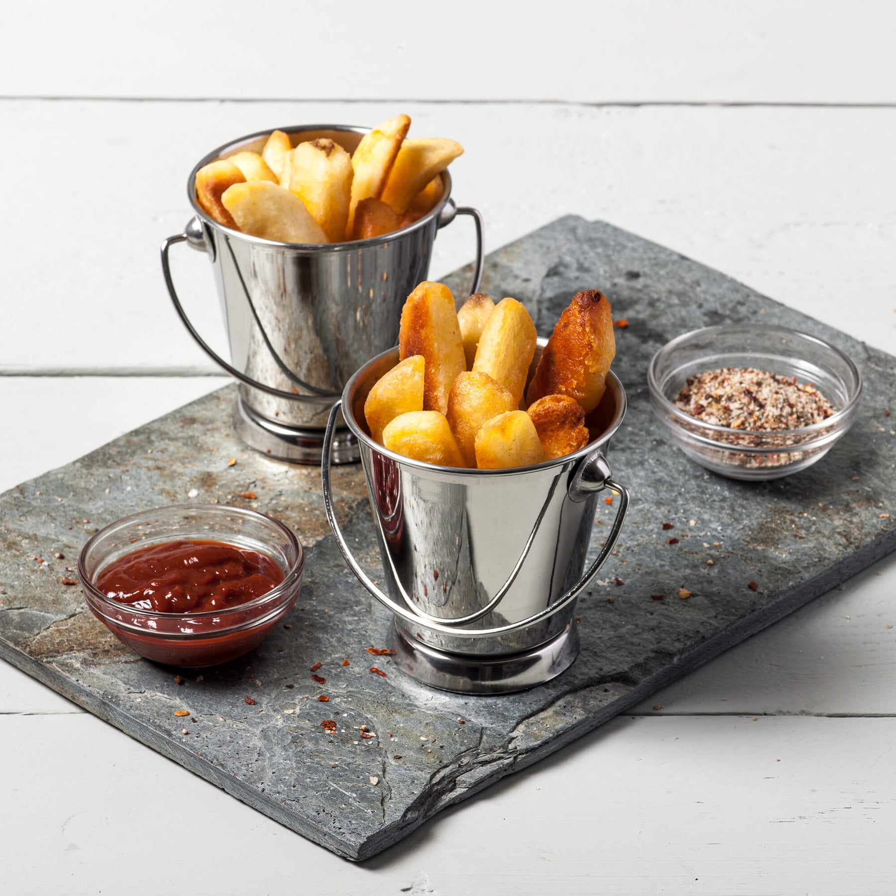 Mini Stainless Steel Serving Bucket, Set of 2