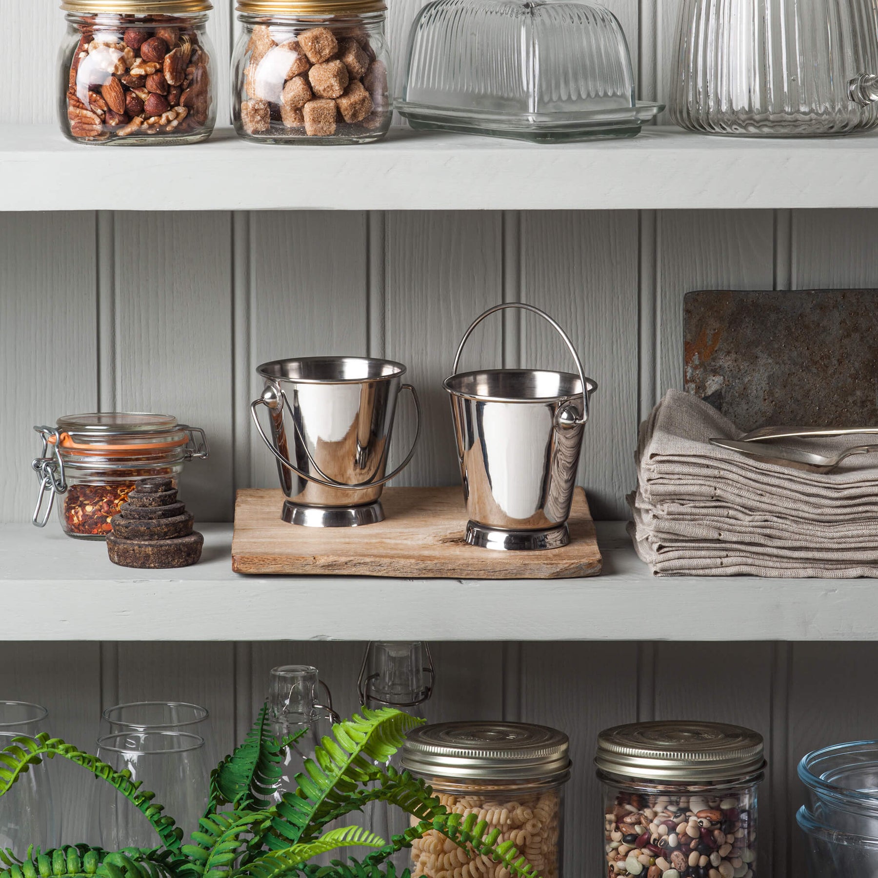 Mini Stainless Steel Serving Bucket, Set of 2