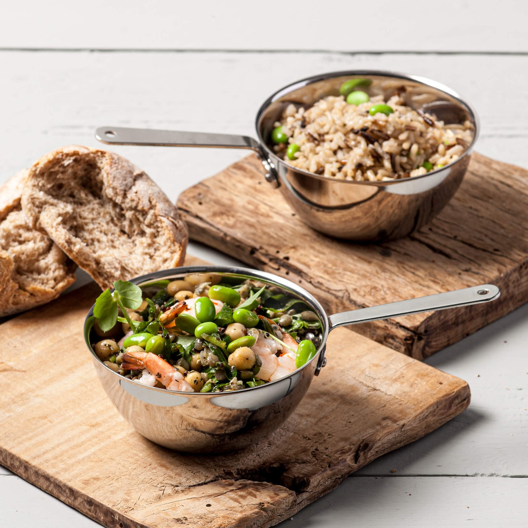 Mini Stainless Steel Wok, 11cm, Set of 2