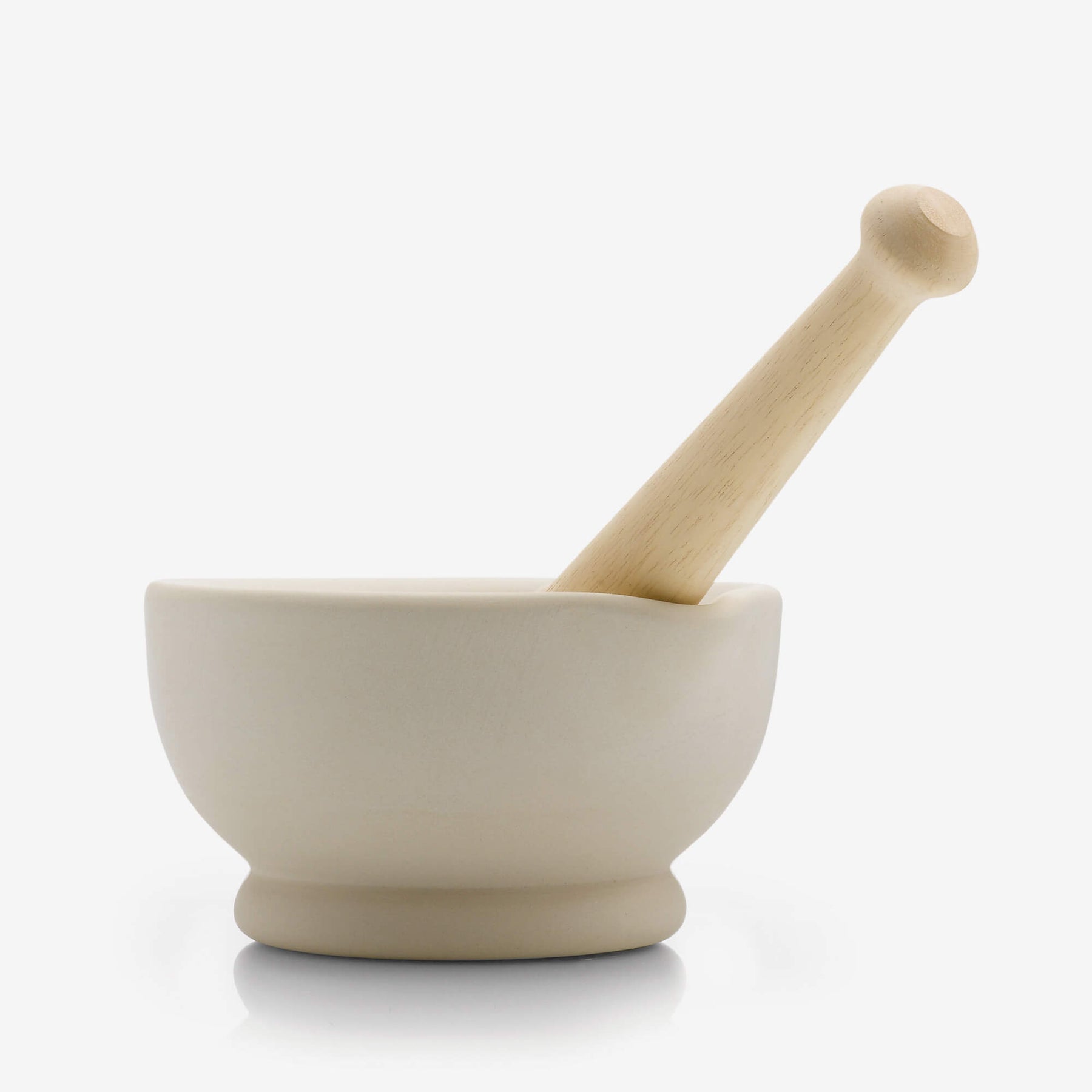 Stone Mortar & Pestle with Wooden Handle, Boxed, Available in 6 Sizes