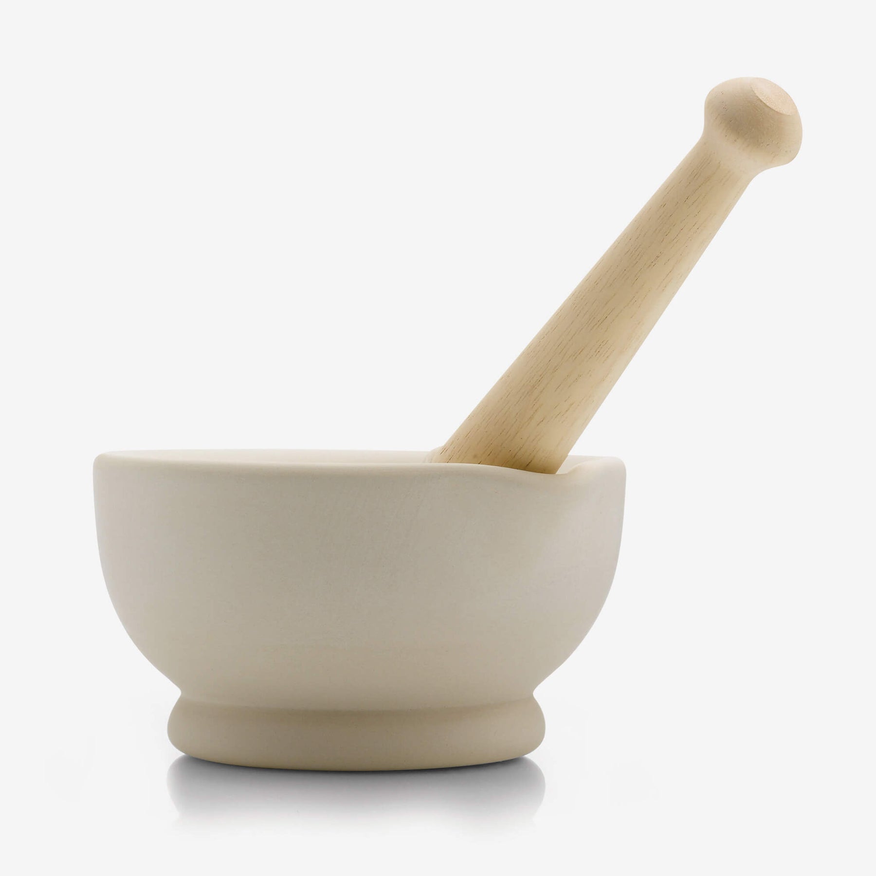 Stone Mortar & Pestle with Wooden Handle, Boxed, Available in 6 Sizes