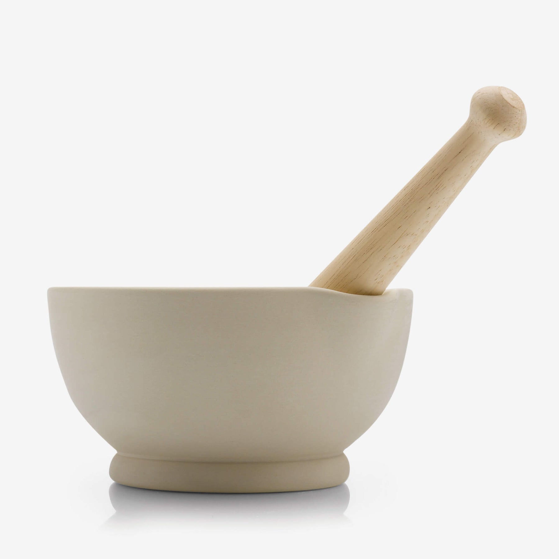 Stone Mortar & Pestle with Wooden Handle, Boxed, Available in 6 Sizes