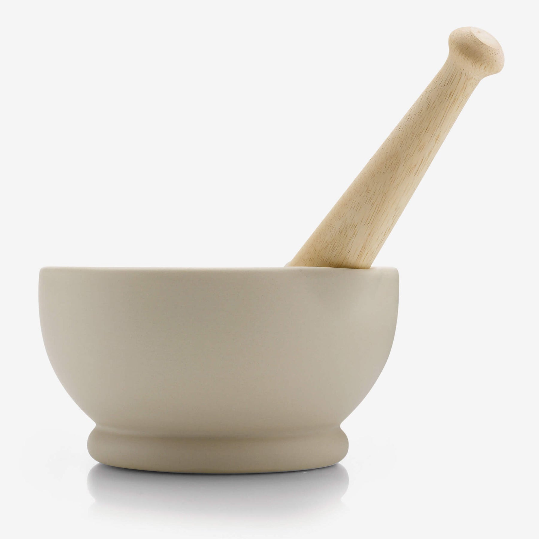 Stone Mortar & Pestle with Wooden Handle, Boxed, Available in 6 Sizes